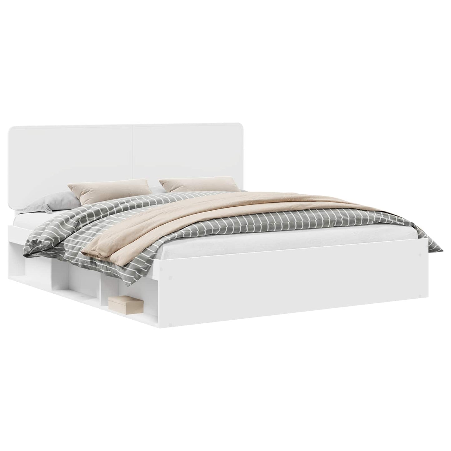 vidaXL Σκελετός Κρεβατιού Λευκό 180 x 200 cm Στερεά ξυλεία πεύκου