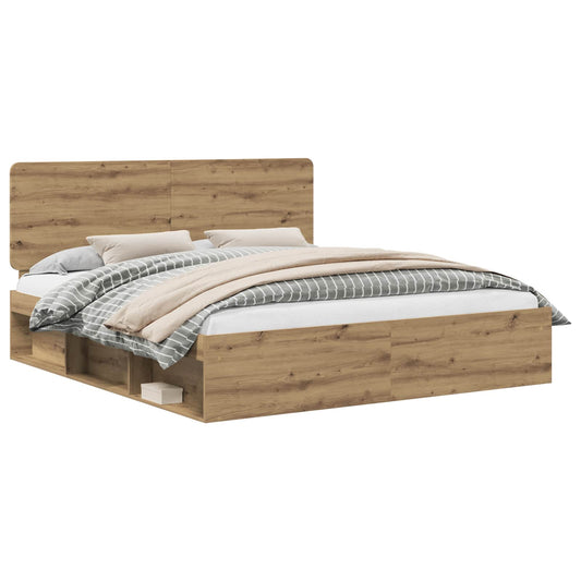 vidaXL Σκελετός Κρεβατιού Καρυδιά Χειροποίητης Εργασίας 180 x 200 cm