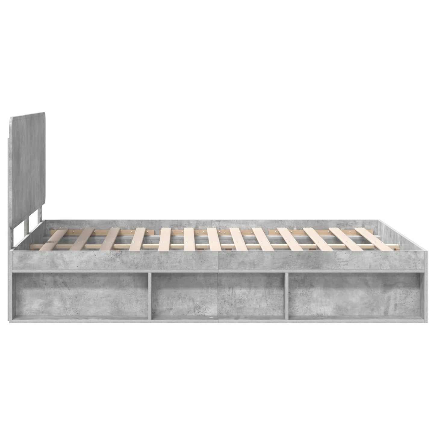 vidaXL Σκελετός Κρεβατιού Σκυρόδεμα 140 x 200 cm Στερεά ξυλεία πεύκου