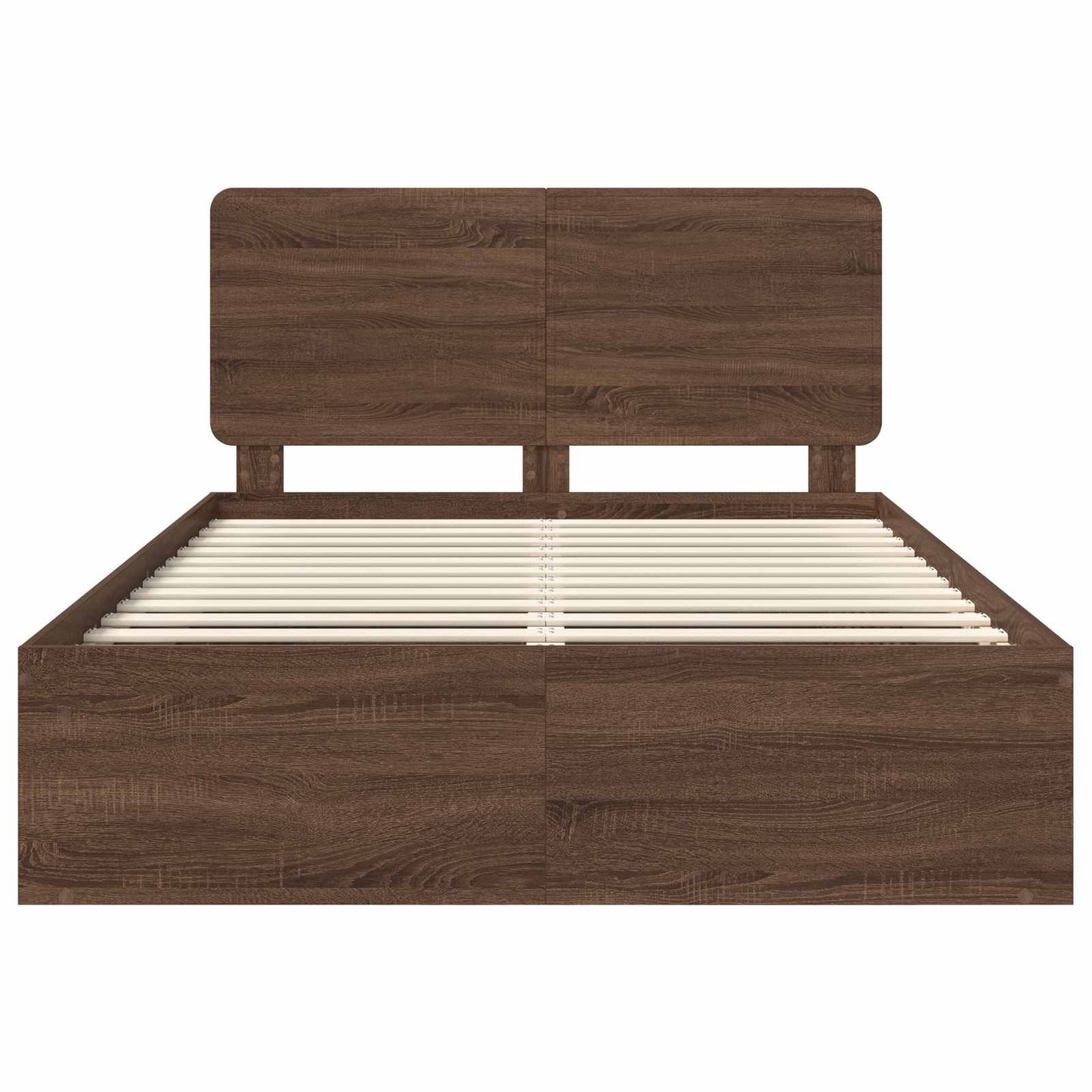 vidaXL Σκελετός Κρεβατιού Καφέ δρυς 140 x 200 cm Στερεά ξυλεία πεύκου