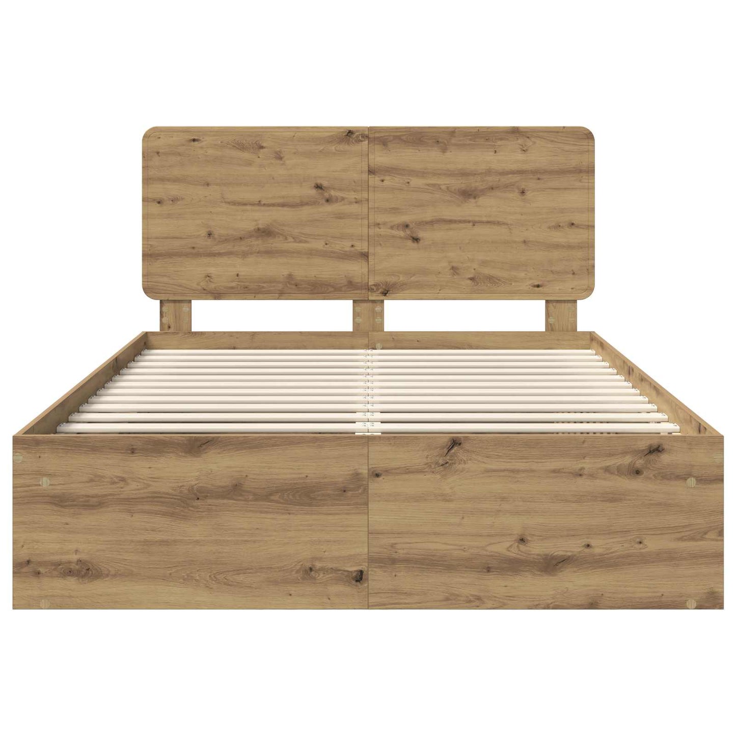 vidaXL Σκελετός Κρεβατιού Καρυδιά Χειροποίητης Εργασίας 140 x 200 cm