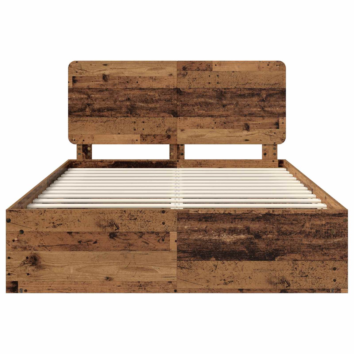 vidaXL Σκελετός Κρεβατιού Παλιό ξύλο 140 x 190 cm Στερεά ξυλεία πεύκου