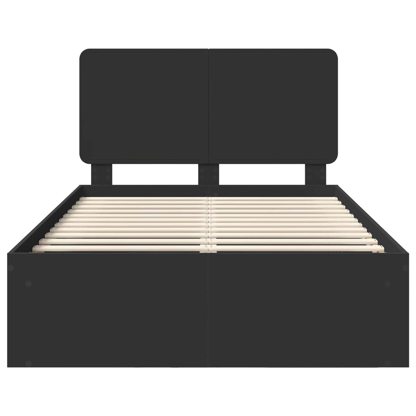 vidaXL Σκελετός Κρεβατιού Μαύρο 135 x 190 cm Στερεά ξυλεία πεύκου