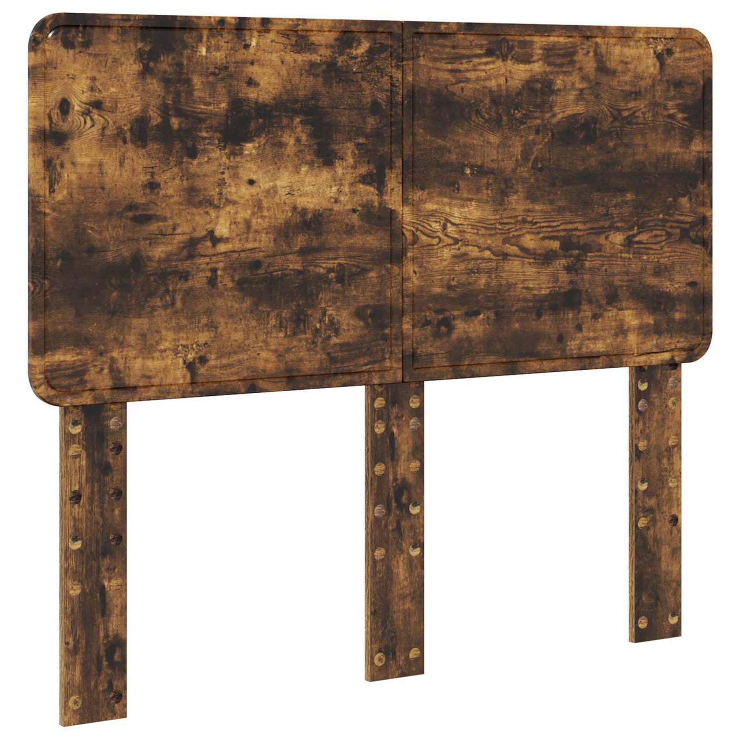 vidaXL Σκελετός Κρεβατιού με κεφαλάρι Καπνιστό Δρύς 135 x 190 cm