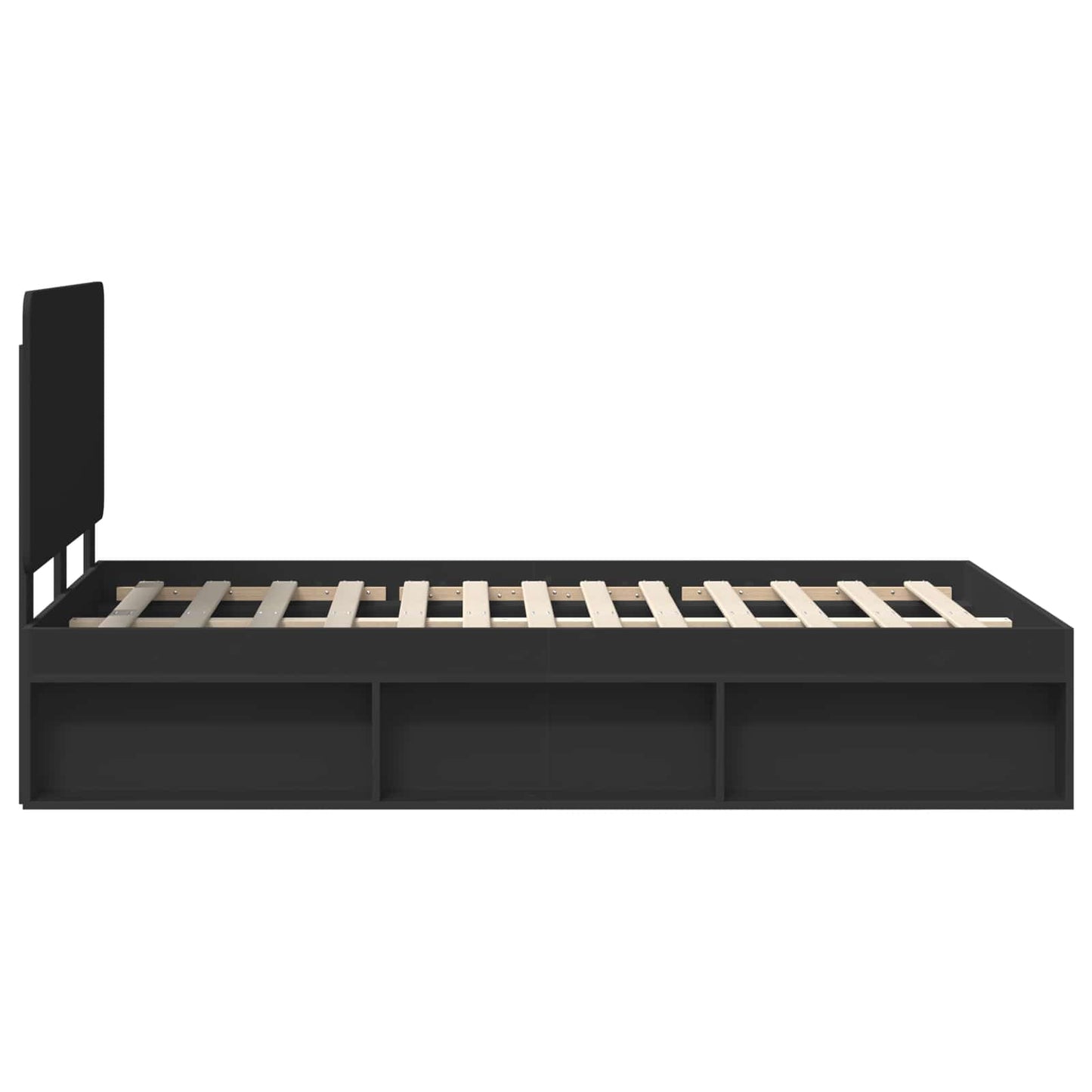 vidaXL Σκελετός Κρεβατιού Μαύρο 120 x 190 cm Στερεά ξυλεία πεύκου