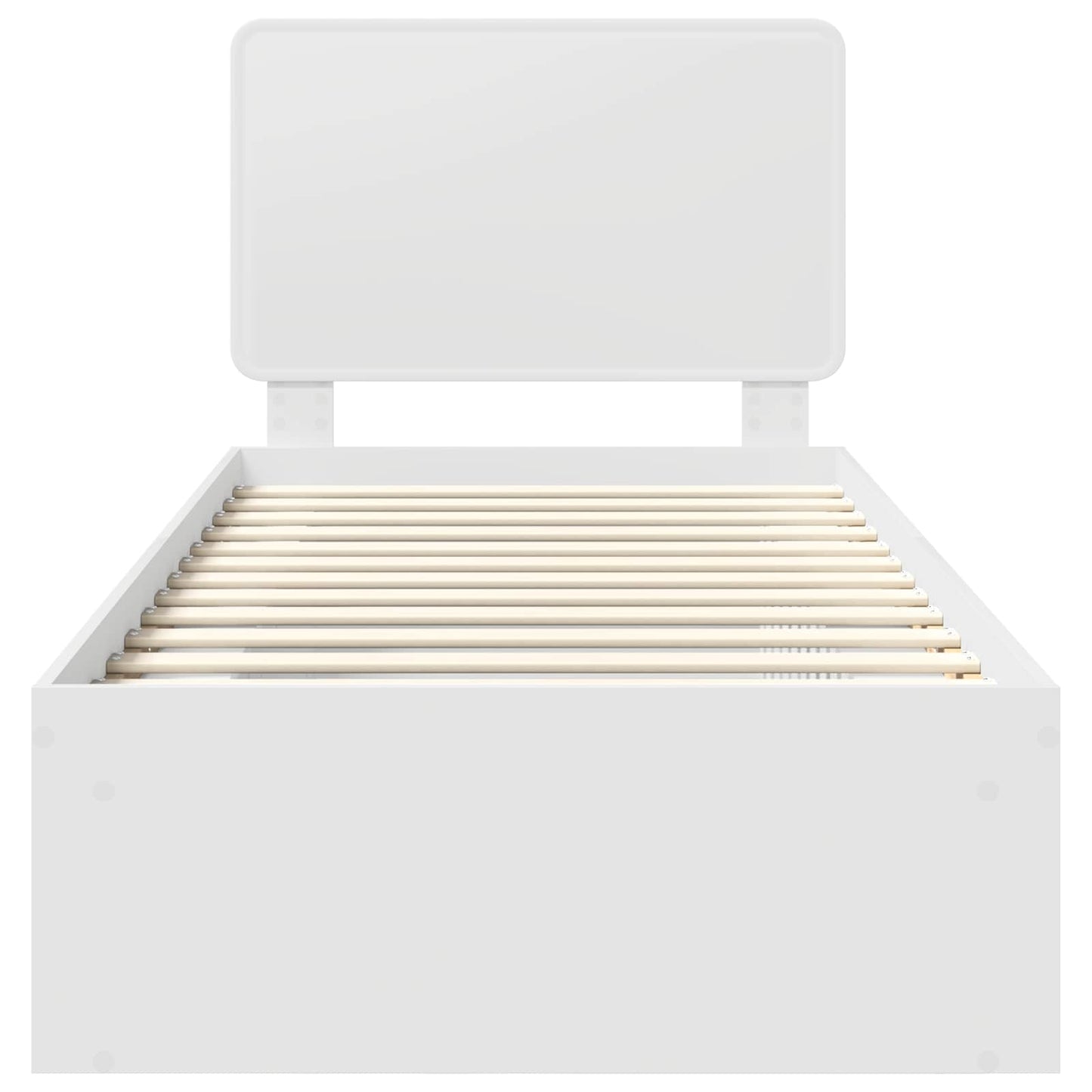 vidaXL Σκελετός Κρεβατιού Λευκό 90 x 200 cm Στερεά ξυλεία πεύκου