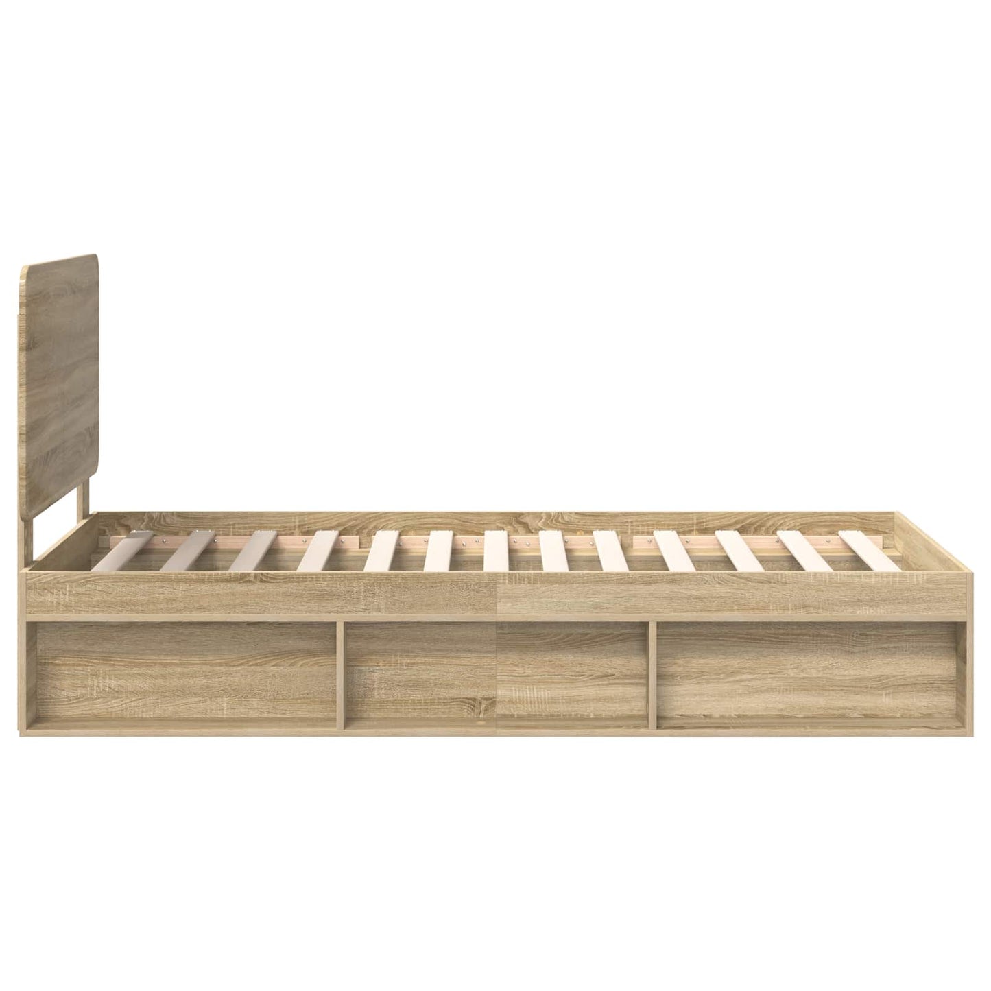 vidaXL Σκελετός Κρεβατιού Δρύς Sonoma 90 x 200 cm Στερεά ξυλεία πεύκου