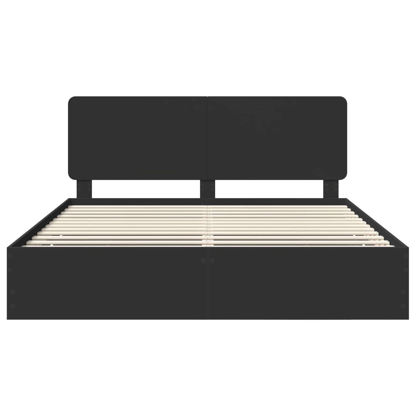 vidaXL Σκελετός Κρεβατιού Μαύρο 200 x 200 cm Μηχανήματος Ξύλο