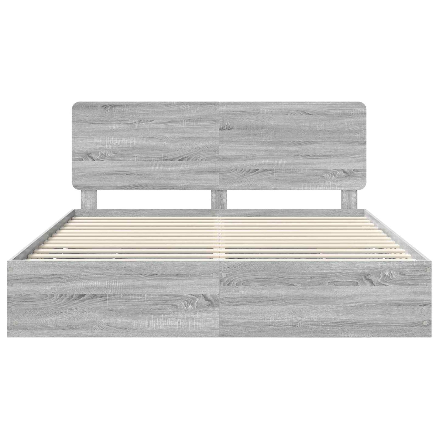 vidaXL Σκελετός Κρεβατιού Γκρίζο Σονομα 180 x 200 cm Μηχανήματος Ξύλο