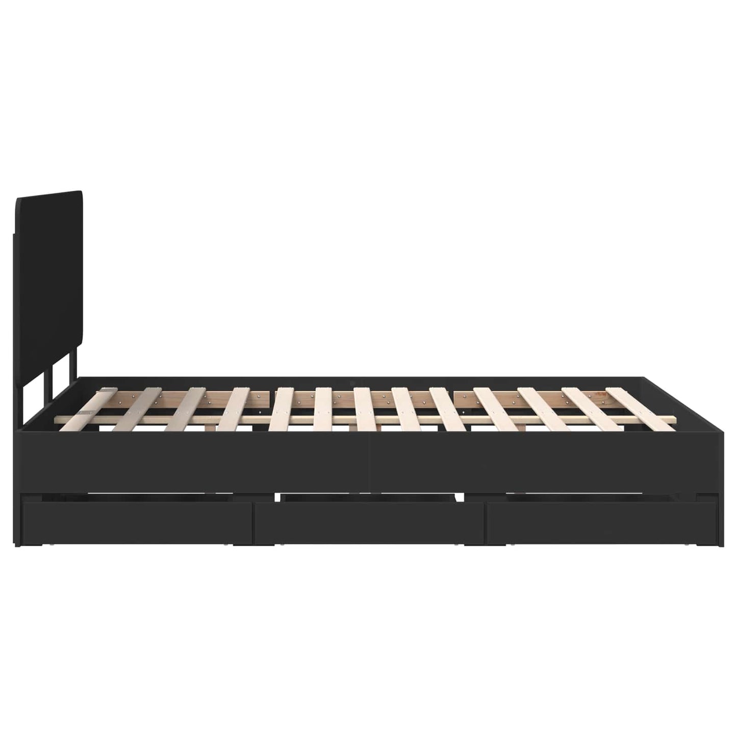 vidaXL Σκελετός Κρεβατιού Μαύρο 160 x 200 cm Μηχανήματος Ξύλο