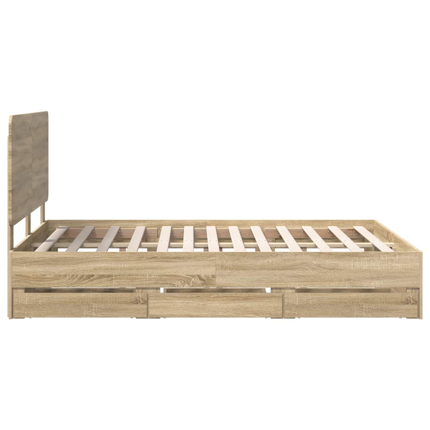 vidaXL Σκελετός Κρεβατιού Δρύς Sonoma 160 x 200 cm Μηχανήματος Ξύλο