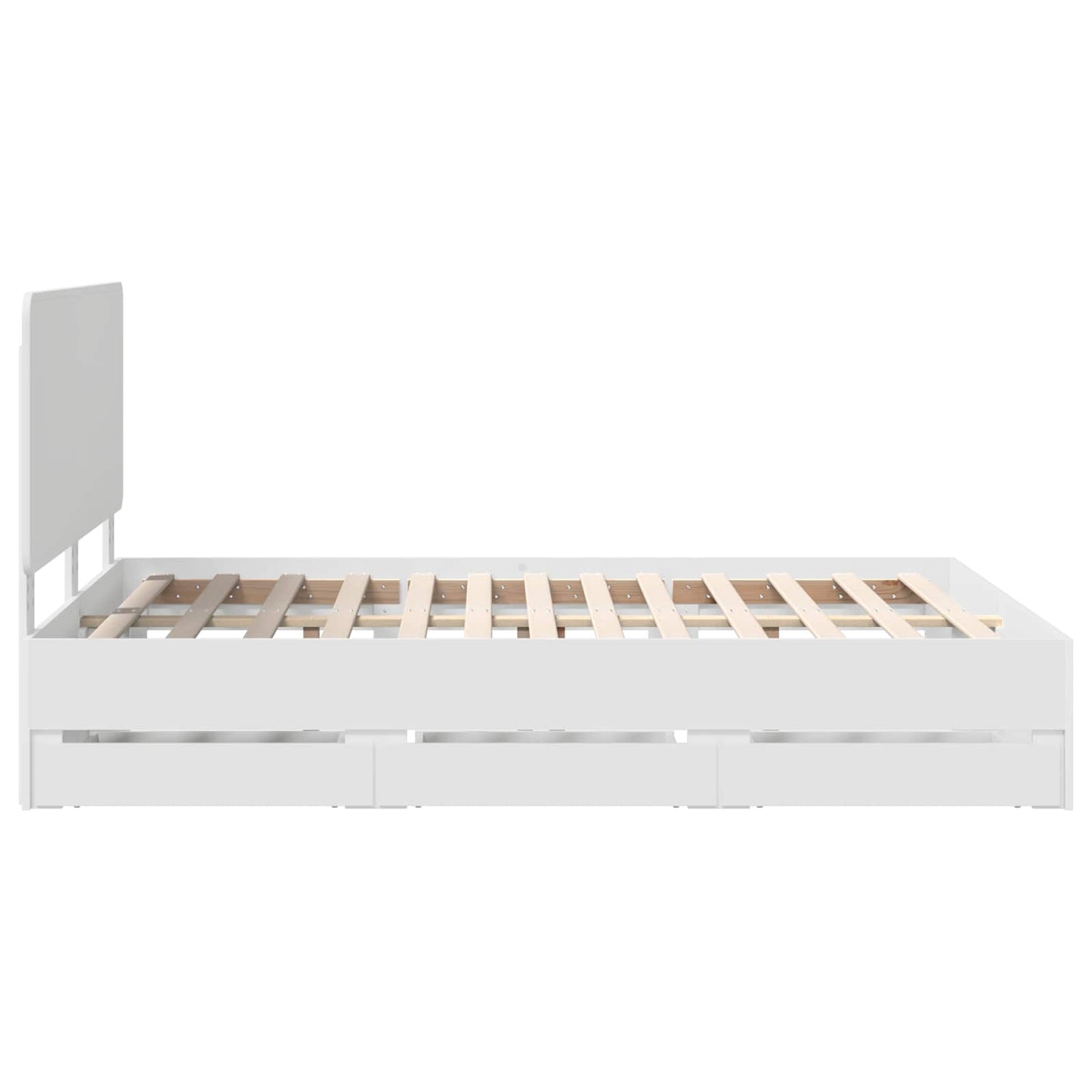 vidaXL Σκελετός Κρεβατιού Λευκό 150 x 200 cm Μηχανήματος Ξύλο