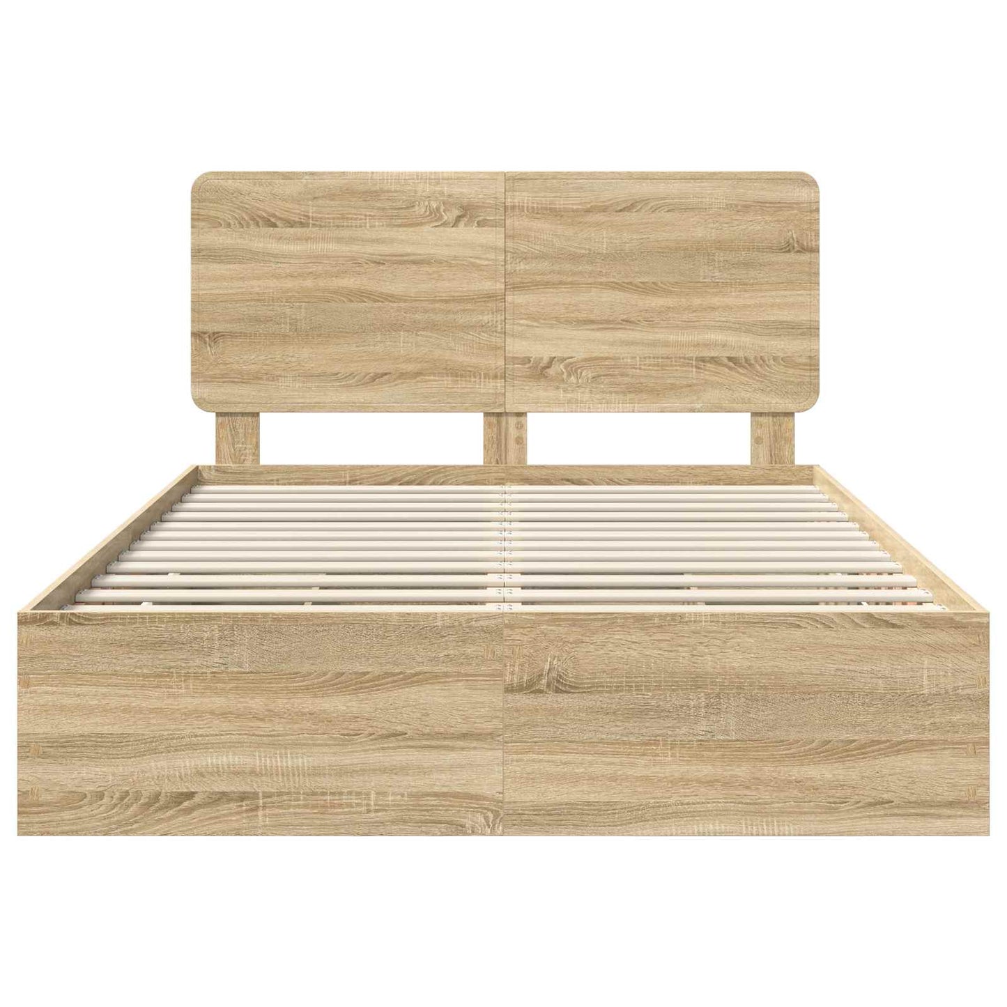vidaXL Σκελετός Κρεβατιού Δρύς Sonoma 150 x 200 cm Μηχανήματος Ξύλο