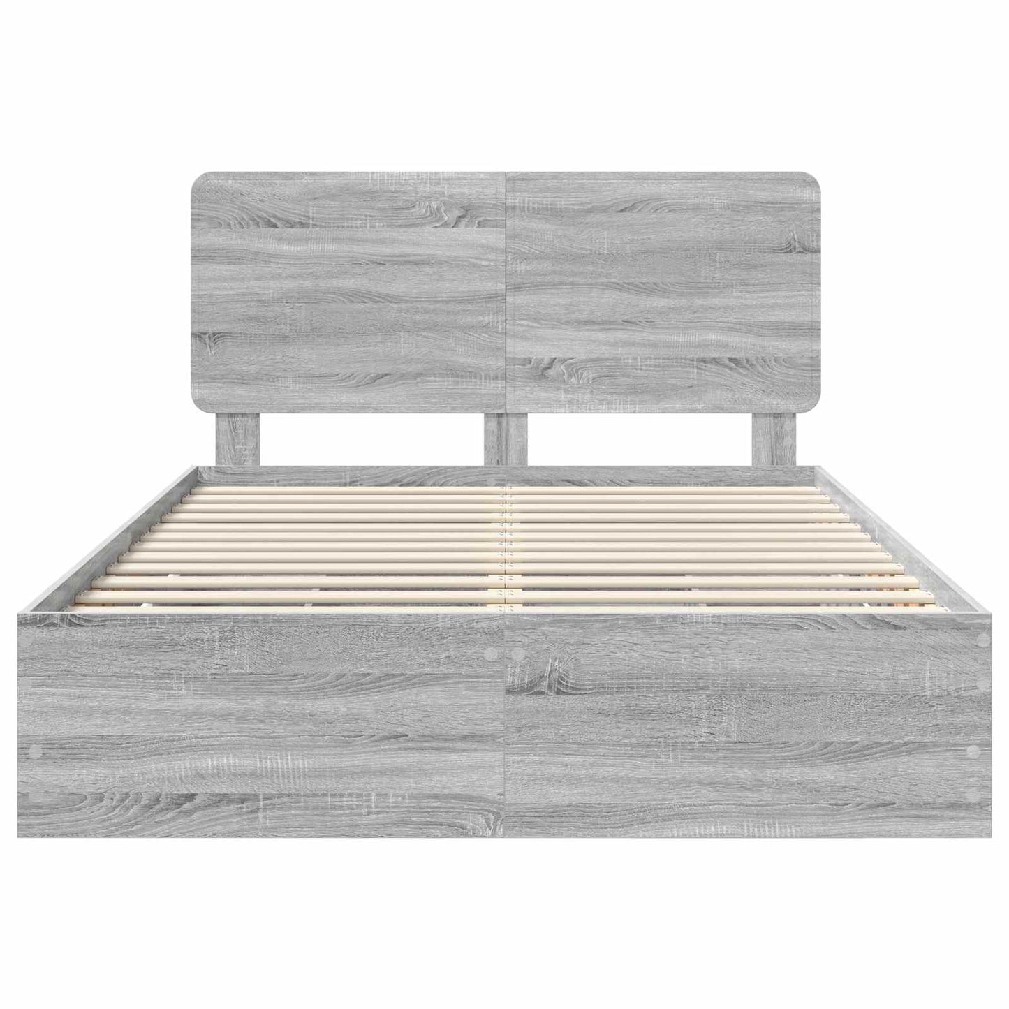 vidaXL Σκελετός Κρεβατιού Γκρίζο Σονομα 150 x 200 cm Μηχανήματος Ξύλο