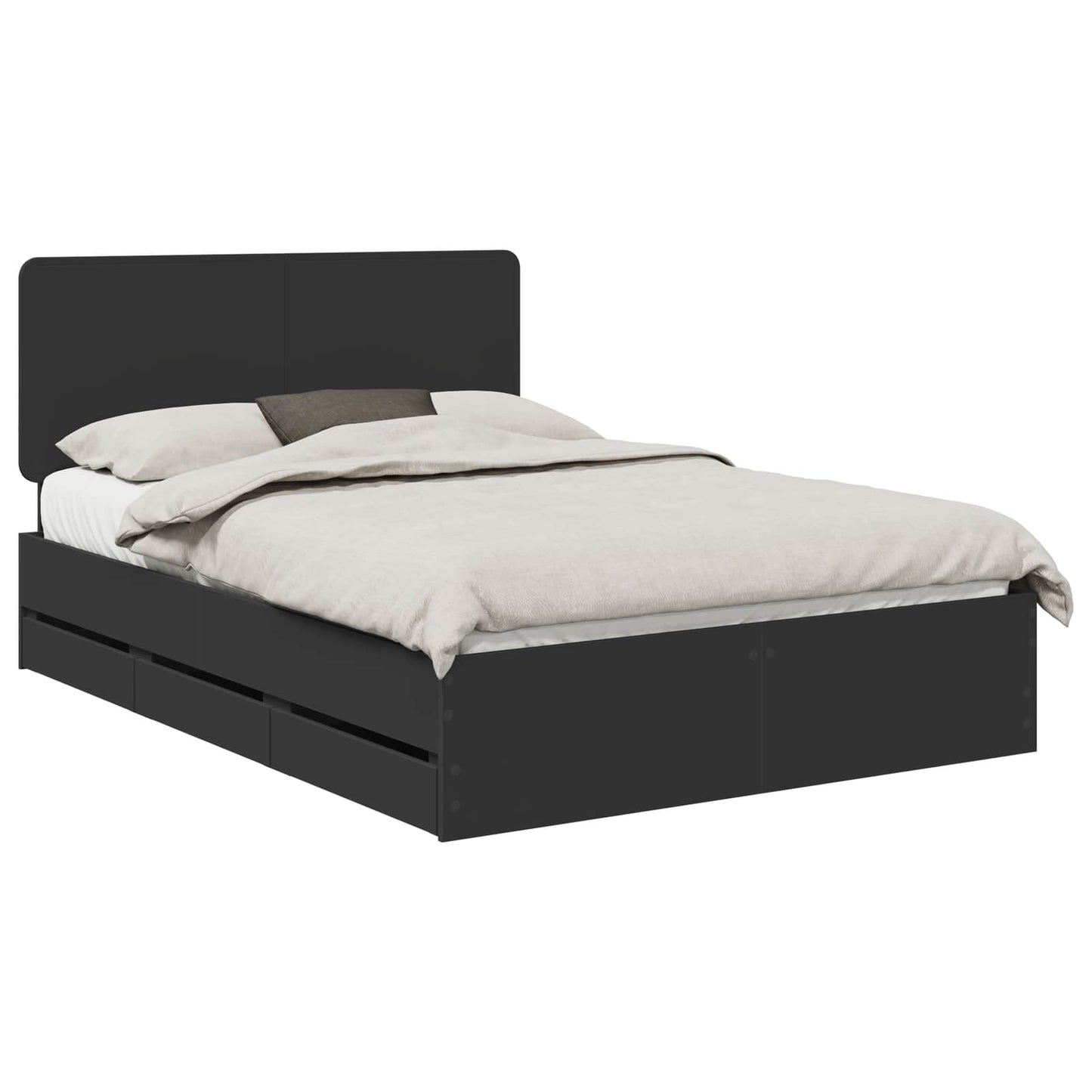 vidaXL Σκελετός Κρεβατιού Μαύρο 140 x 190 cm Μηχανήματος Ξύλο
