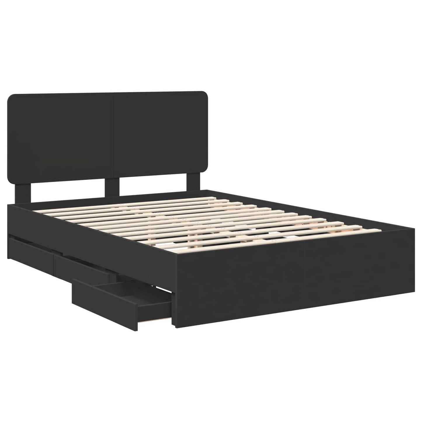 vidaXL Σκελετός Κρεβατιού Μαύρο 140 x 190 cm Μηχανήματος Ξύλο