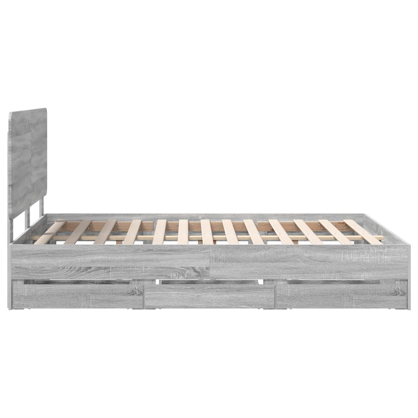vidaXL Σκελετός Κρεβατιού Γκρίζο Σονομα 140 x 190 cm Μηχανήματος Ξύλο