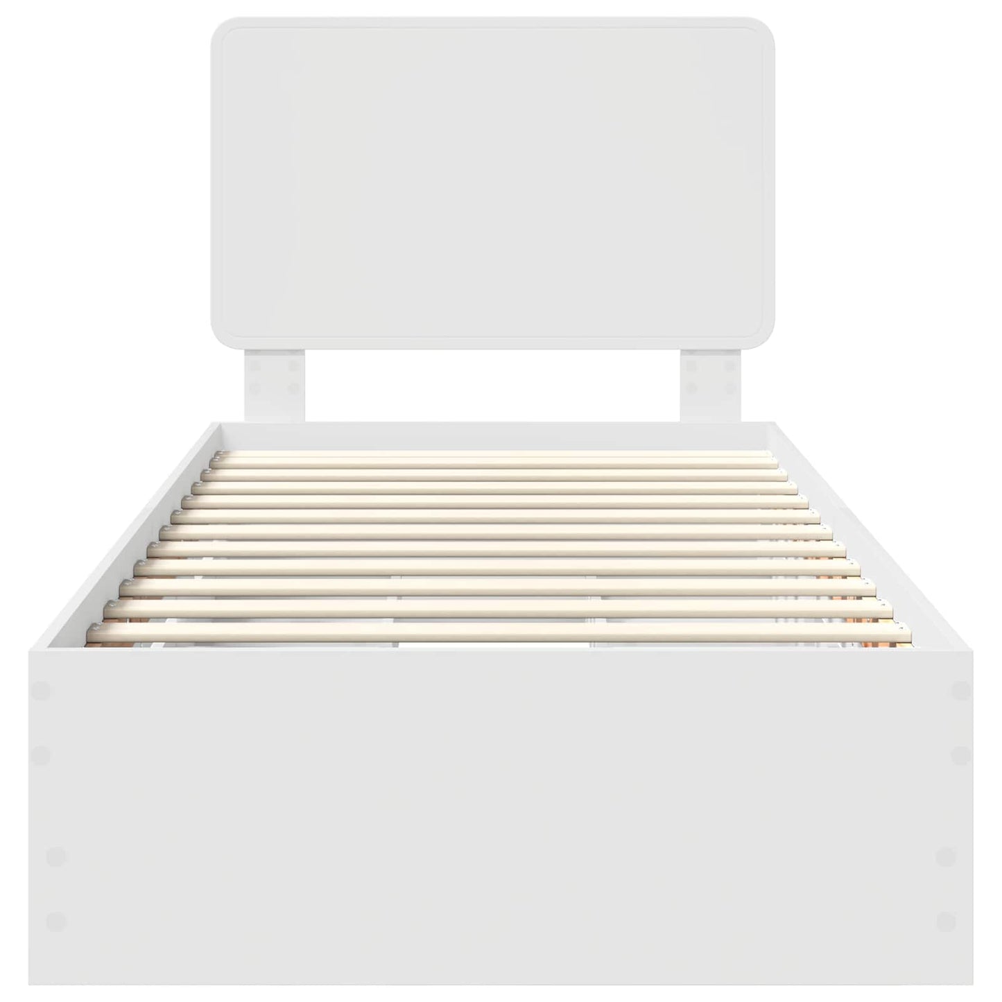 vidaXL Σκελετός Κρεβατιού Λευκό 90 x 190 cm Μηχανήματος Ξύλο