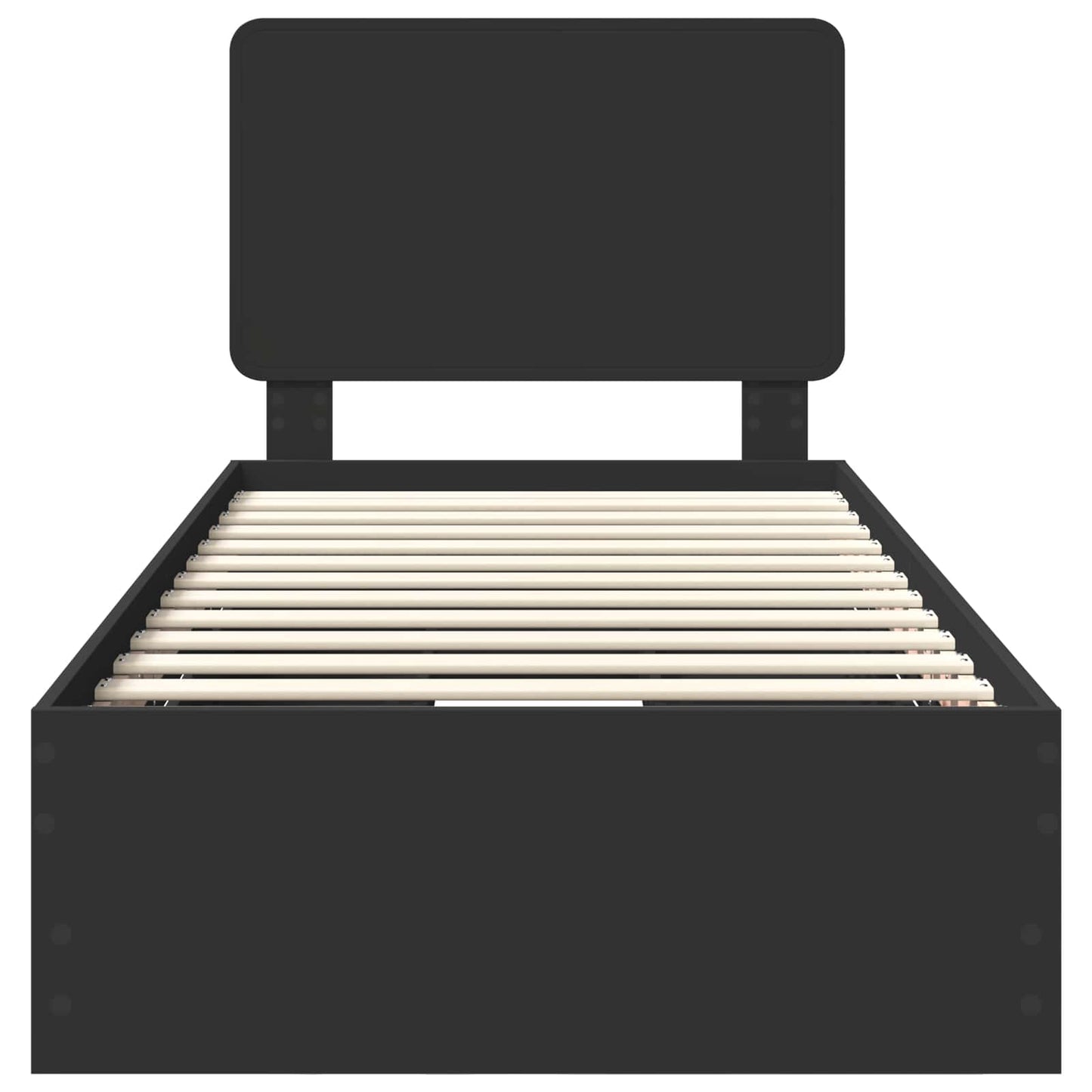 vidaXL Σκελετός Κρεβατιού Μαύρο 90 x 190 cm Μηχανήματος Ξύλο