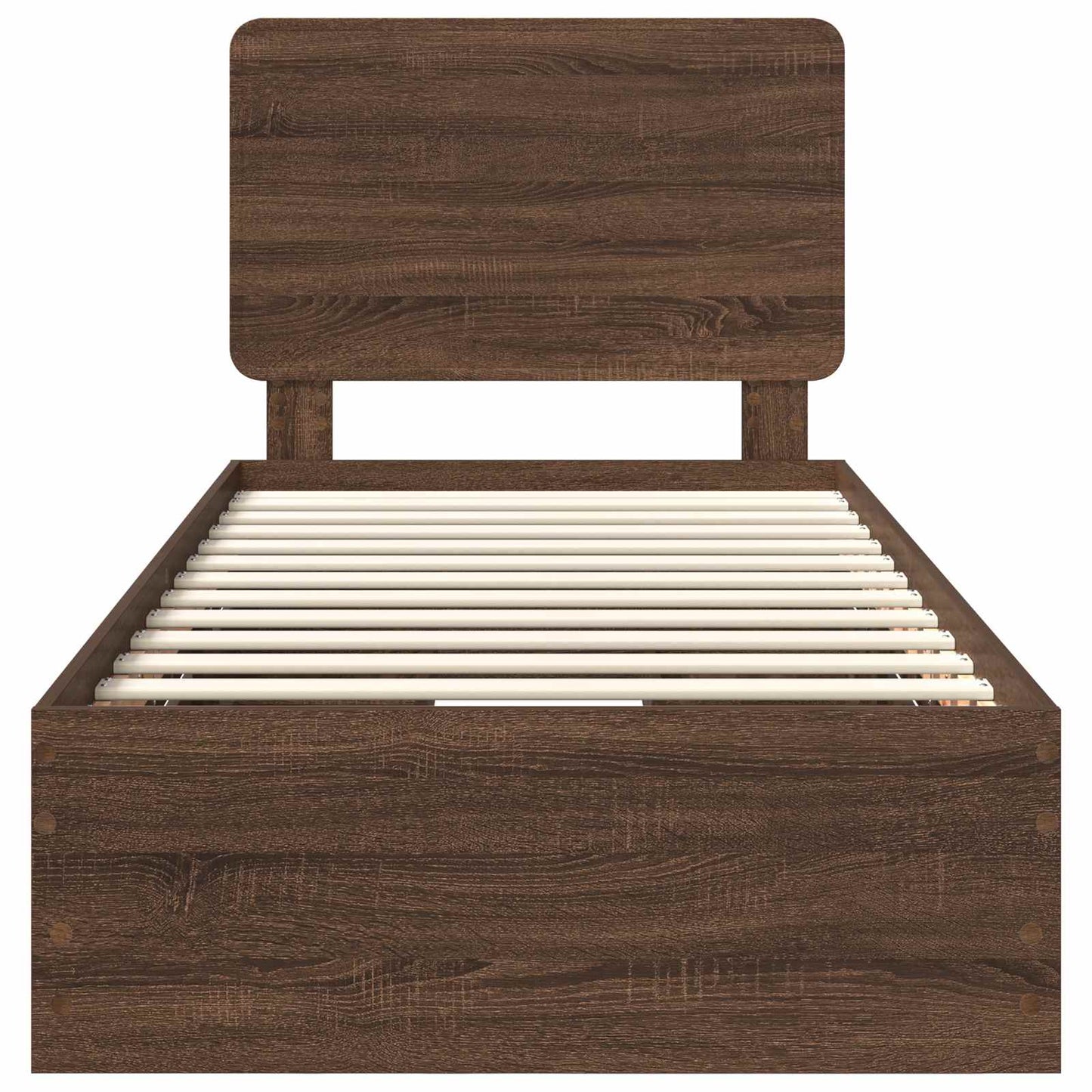 vidaXL Σκελετός Κρεβατιού Καφέ δρυς 90 x 190 cm Μηχανήματος Ξύλο