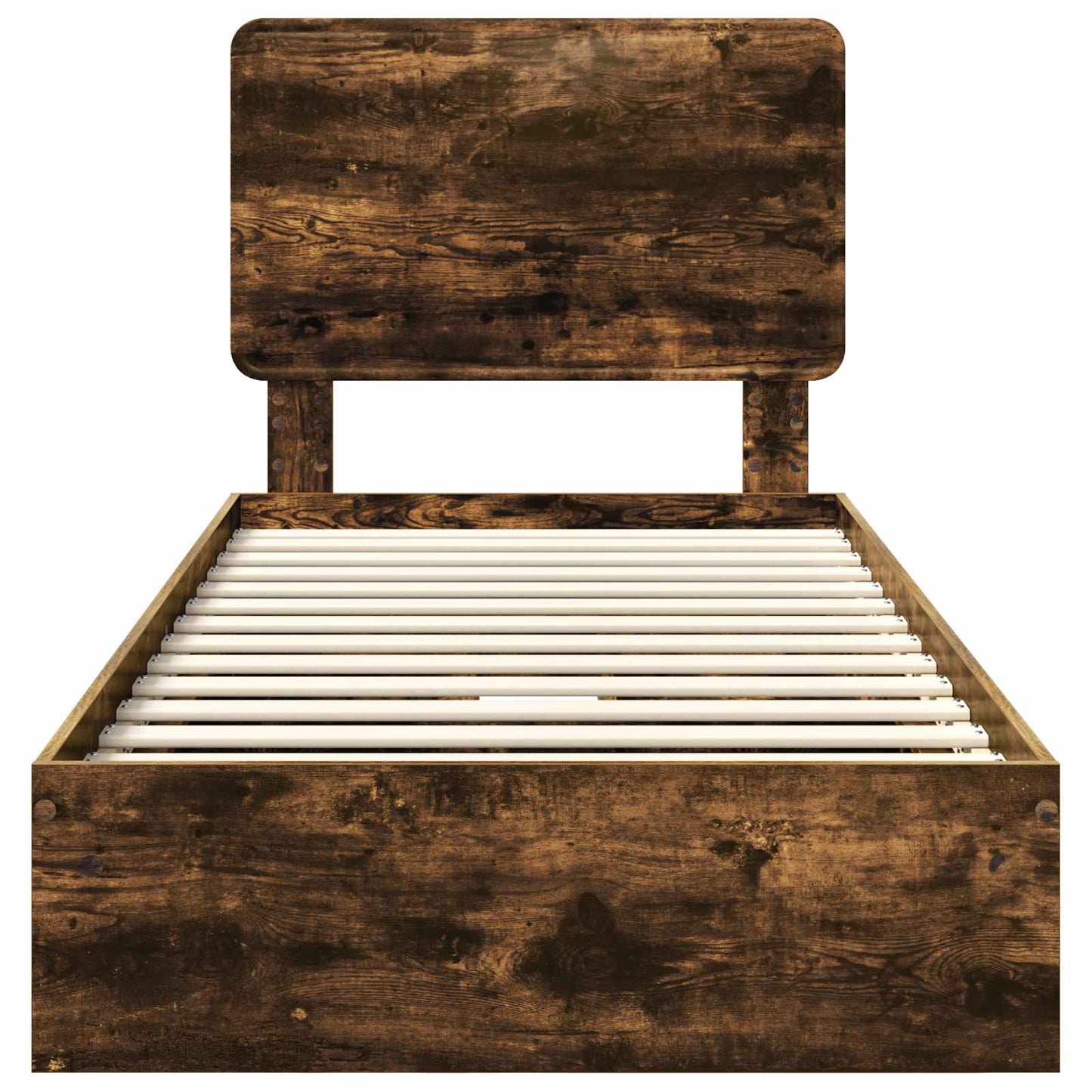 vidaXL Κρεβάτι Αποθήκης Καπνιστό Δρύς 100 x 200 cm Επεξεργασμένο ξύλο