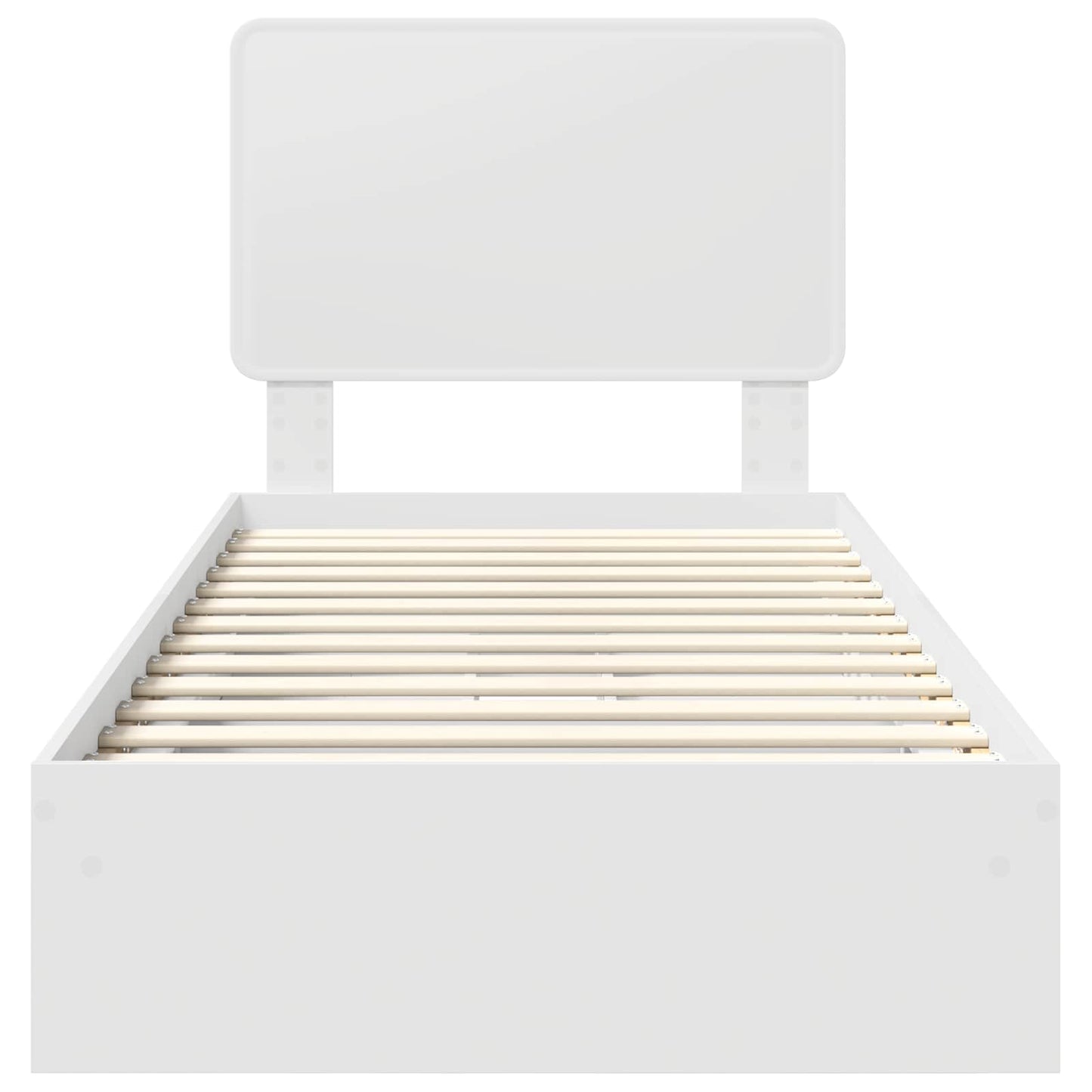 vidaXL Κρεβάτι Αποθήκης Λευκό 90 x 200 cm Επεξεργασμένο ξύλο