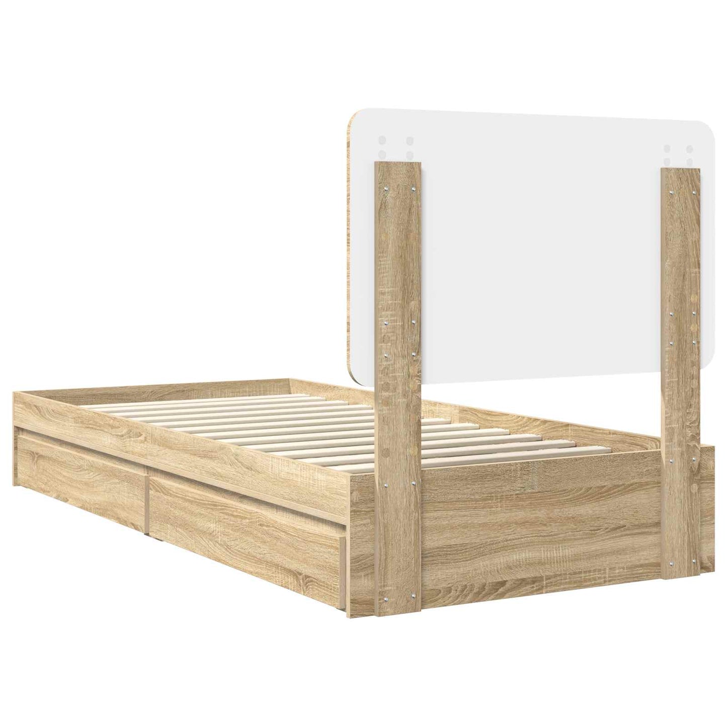 vidaXL Κρεβάτι Αποθήκης Δρύς Sonoma 75 x 190 cm Επεξεργασμένο ξύλο