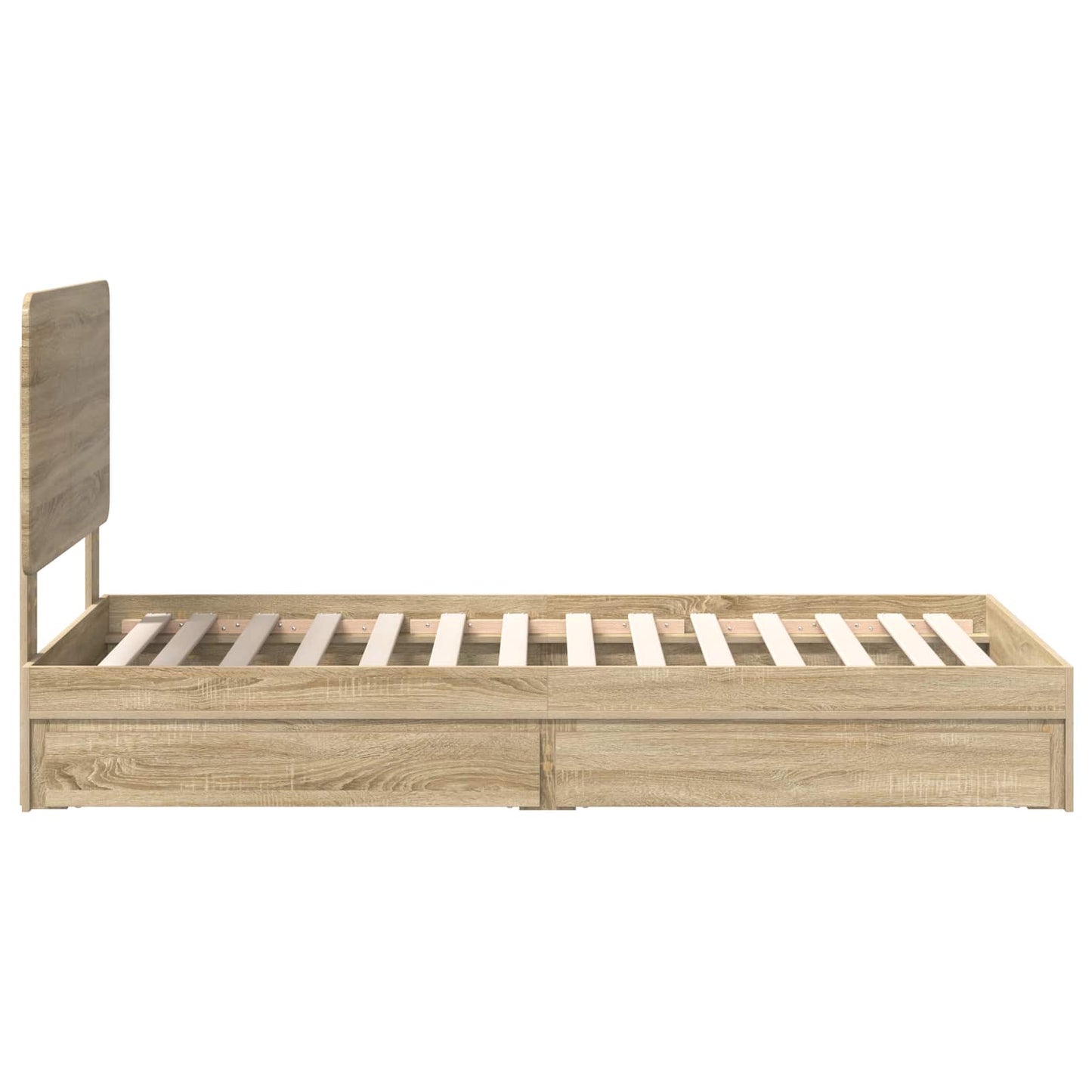 vidaXL Κρεβάτι Αποθήκης Δρύς Sonoma 75 x 190 cm Επεξεργασμένο ξύλο