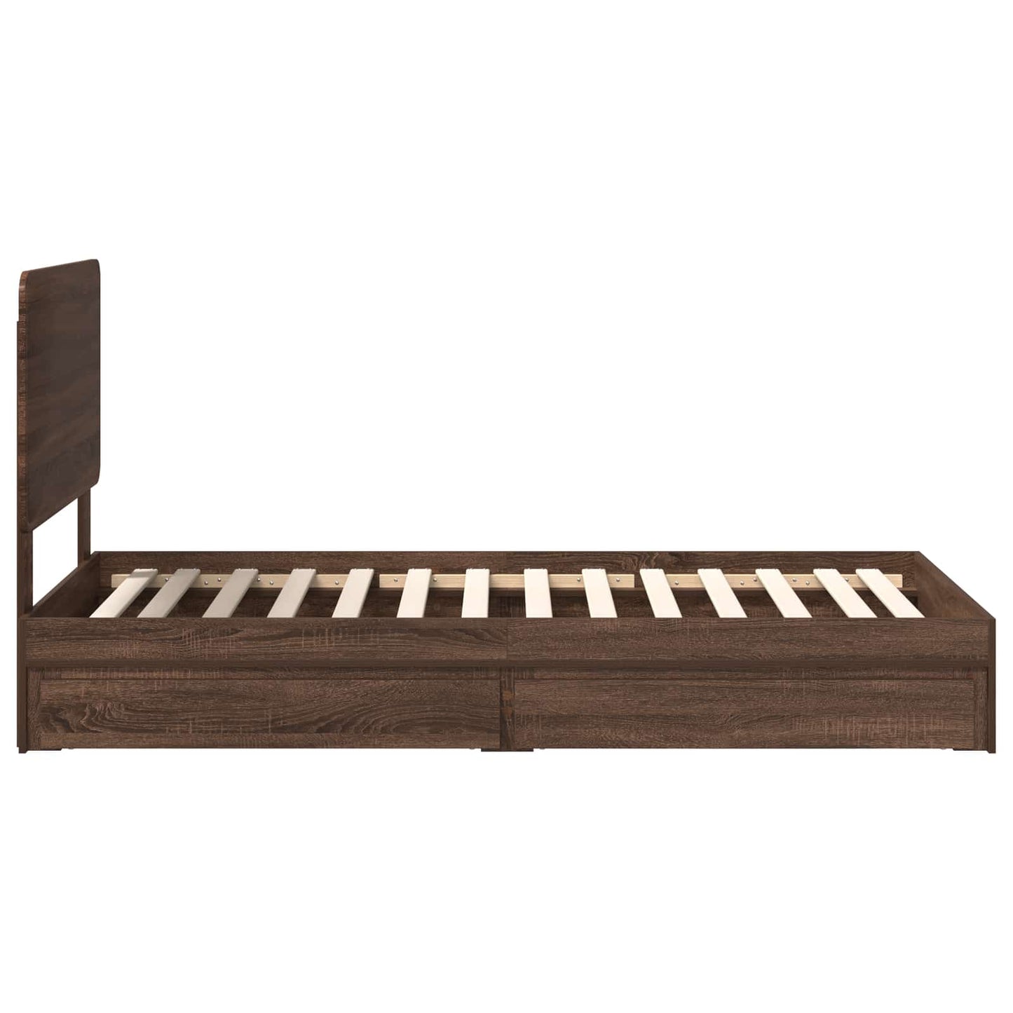 vidaXL Κρεβάτι Αποθήκης Καφέ δρυς 75 x 190 cm Επεξεργασμένο ξύλο