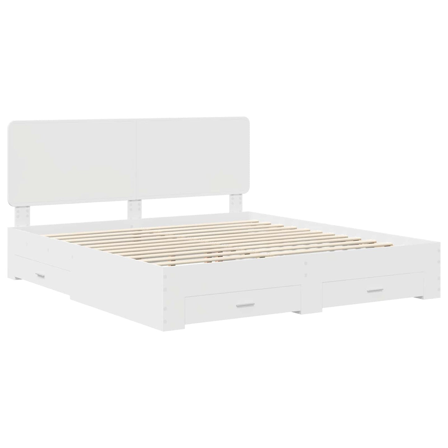 vidaXL Σκελετός Κρεβατιού Λευκό 180 x 200 cm Επεξεργασμένο ξύλο
