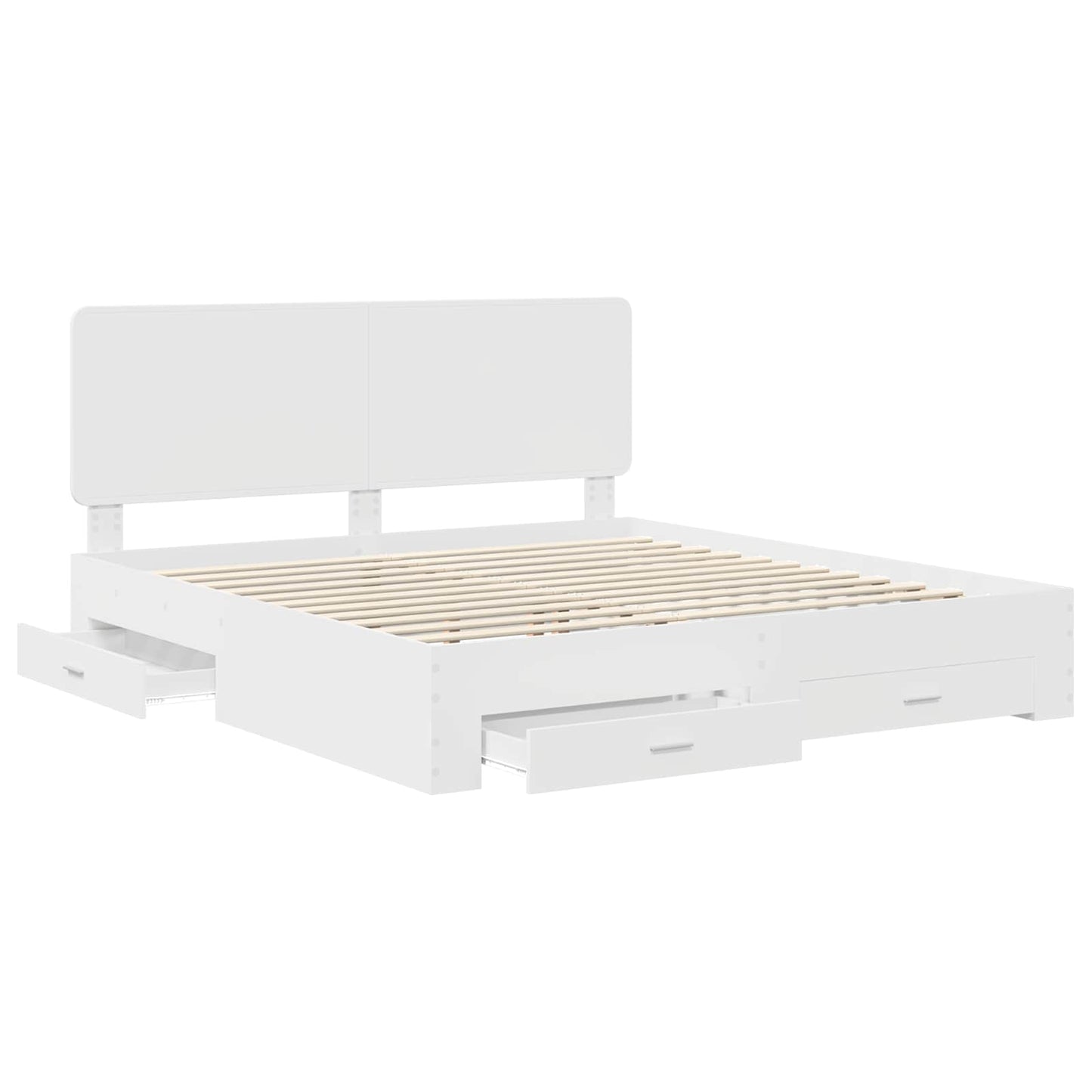 vidaXL Σκελετός Κρεβατιού Λευκό 180 x 200 cm Επεξεργασμένο ξύλο