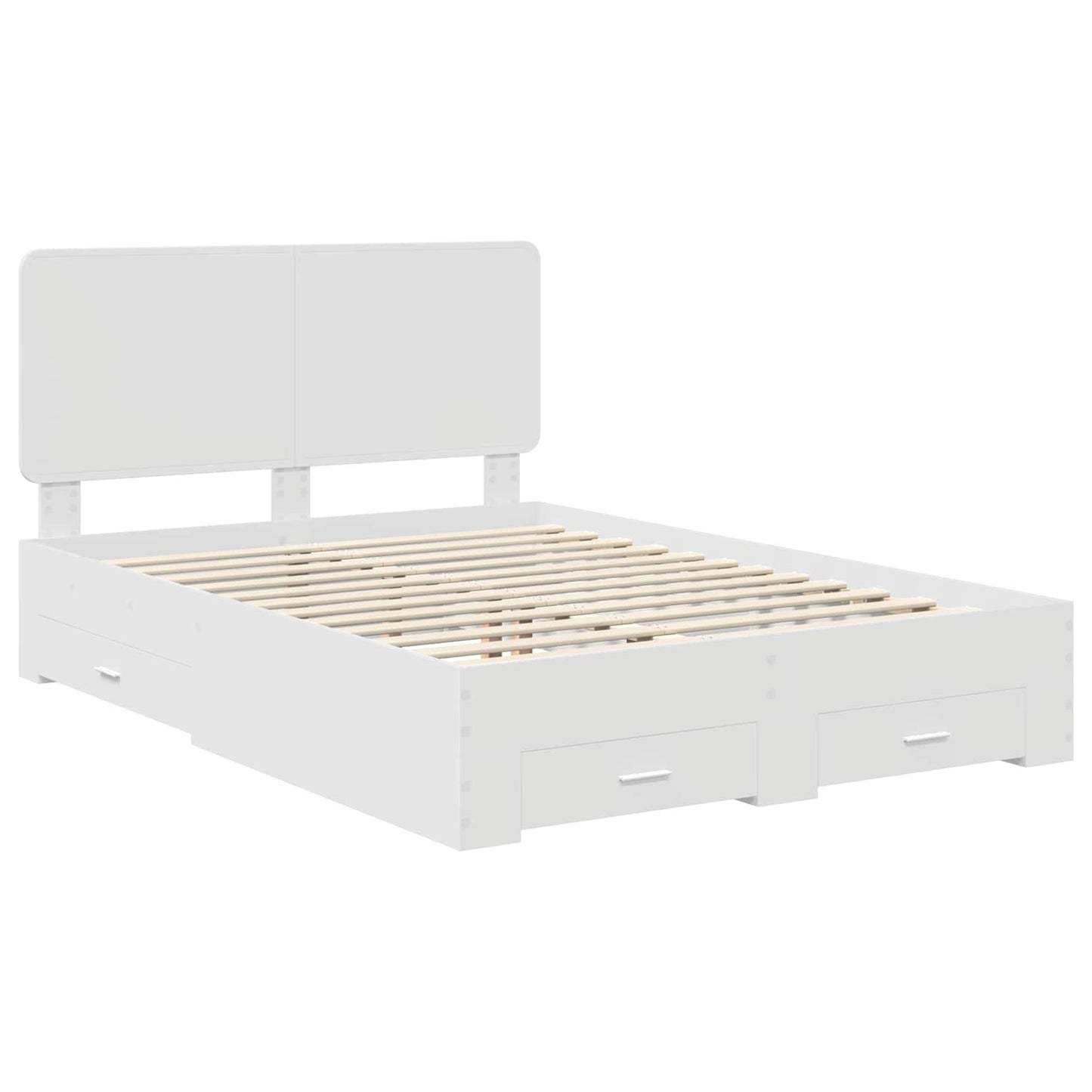 vidaXL Σκελετός Κρεβατιού Λευκό 160 x 200 cm Επεξεργασμένο ξύλο