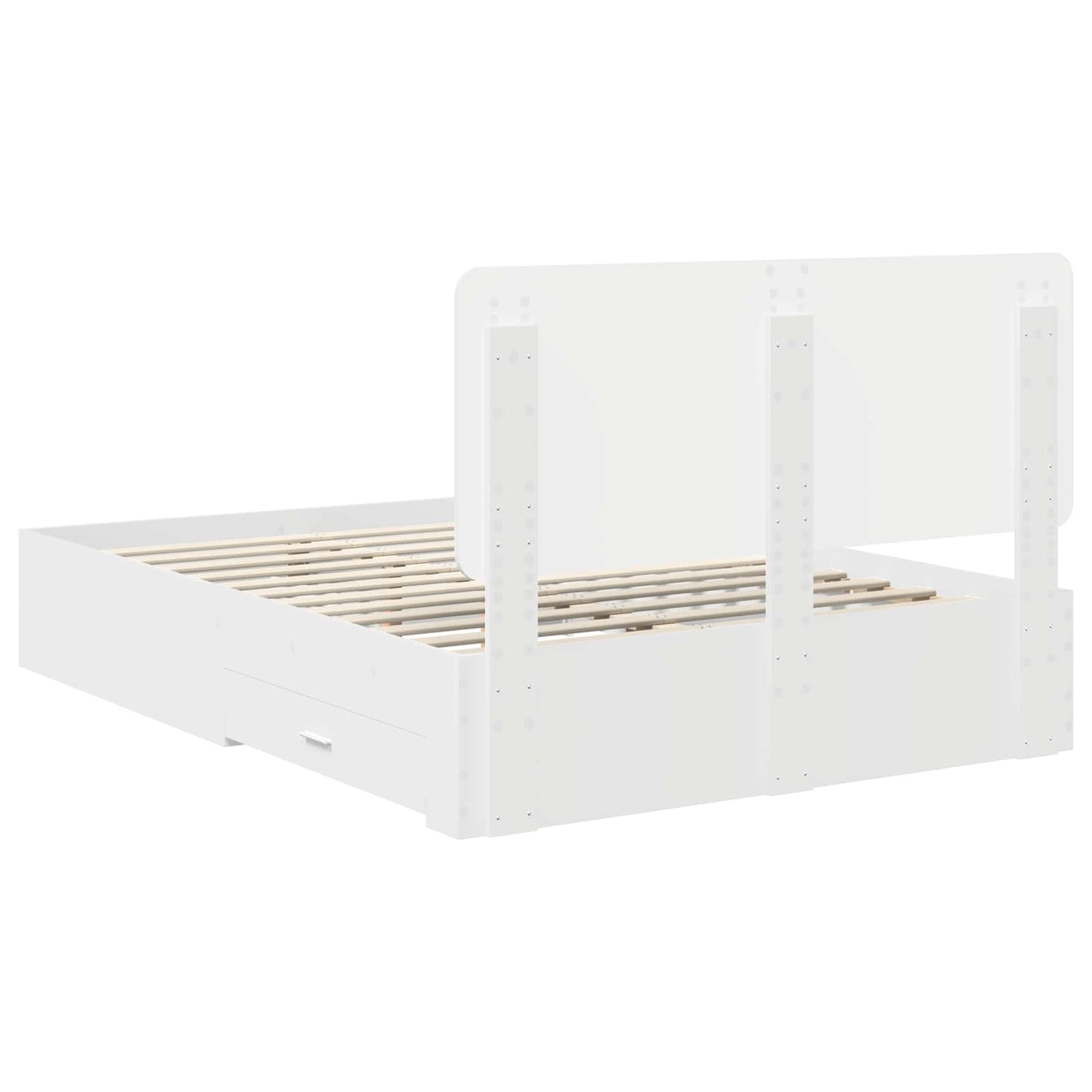 vidaXL Σκελετός Κρεβατιού Λευκό 140 x 190 cm Επεξεργασμένο ξύλο