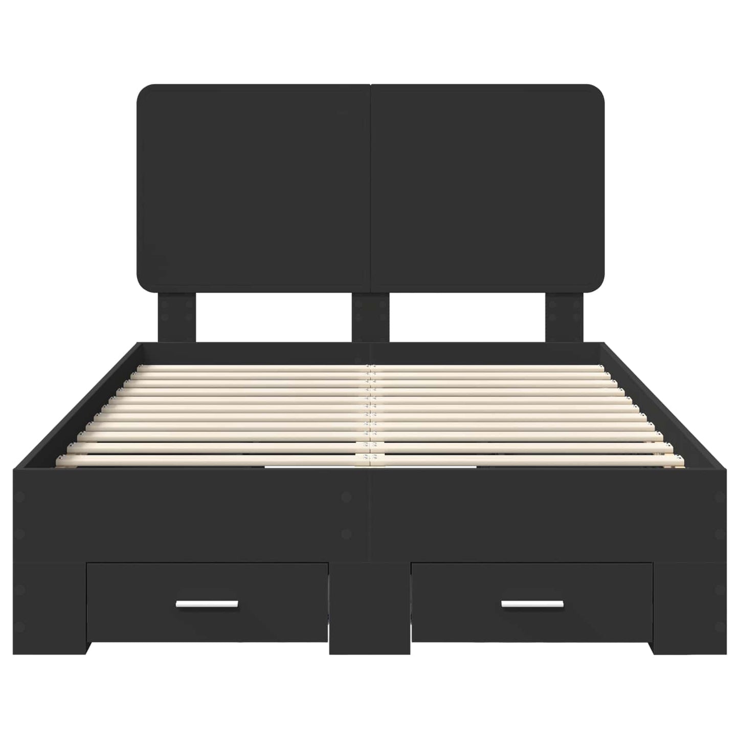 vidaXL Σκελετός Κρεβατιού Μαύρο 135 x 190 cm Επεξεργασμένο ξύλο