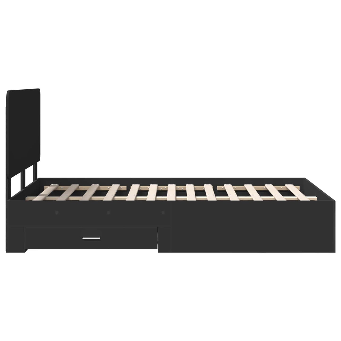 vidaXL Σκελετός Κρεβατιού Μαύρο 135 x 190 cm Επεξεργασμένο ξύλο