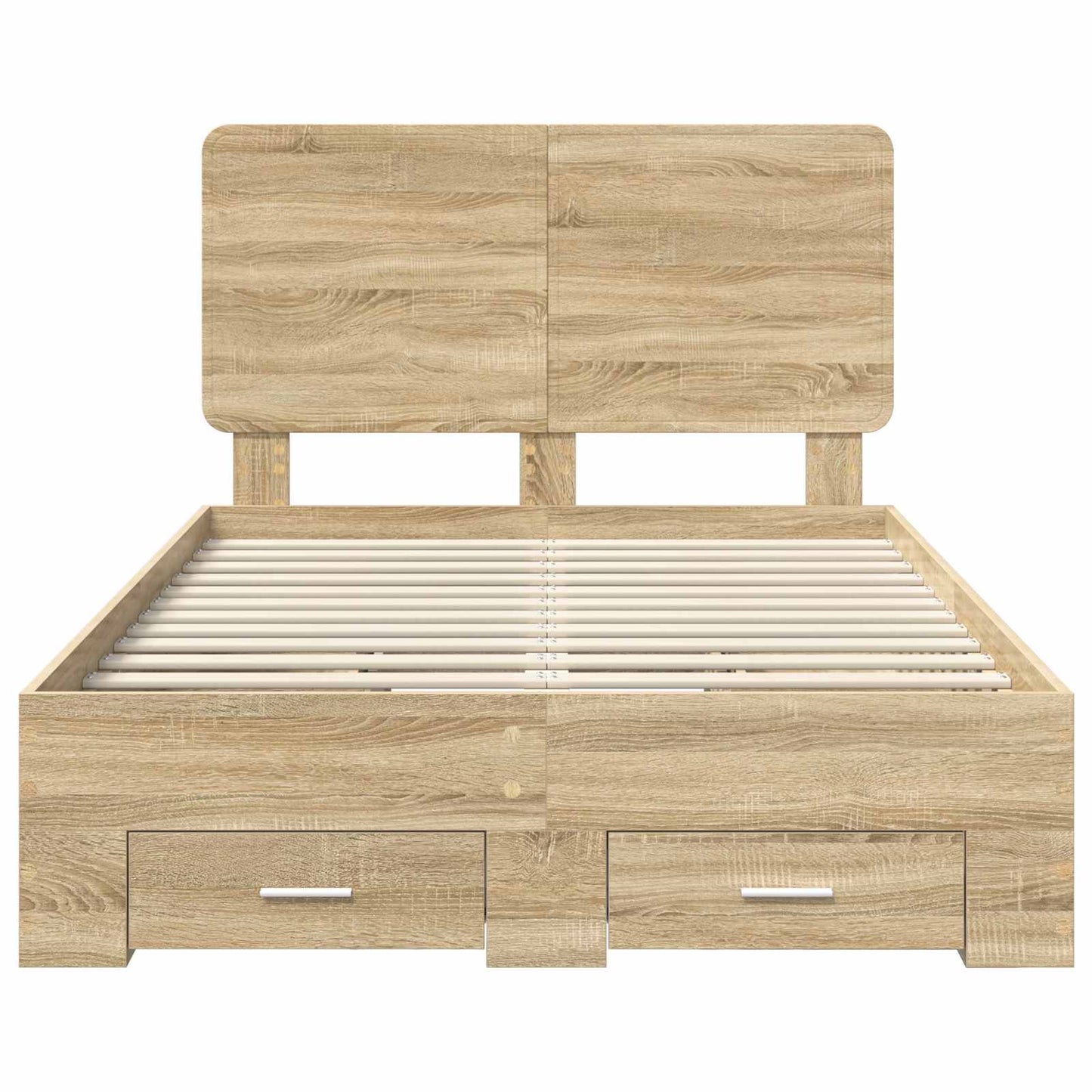vidaXL Σκελετός Κρεβατιού Δρύς Sonoma 135 x 190 cm Επεξεργασμένο ξύλο