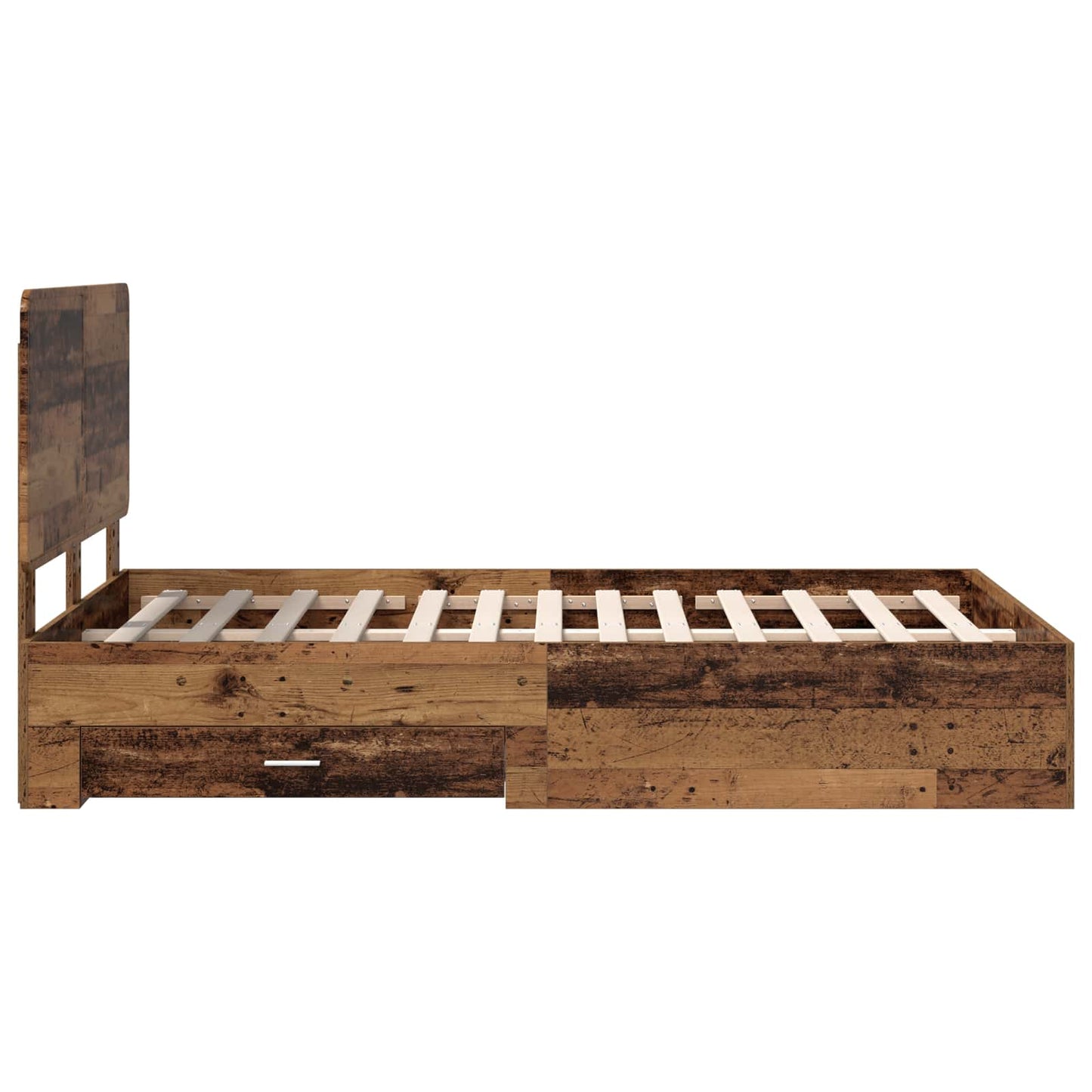 vidaXL Σκελετός Κρεβατιού Παλιό ξύλο 120 x 190 cm Επεξεργασμένο ξύλο
