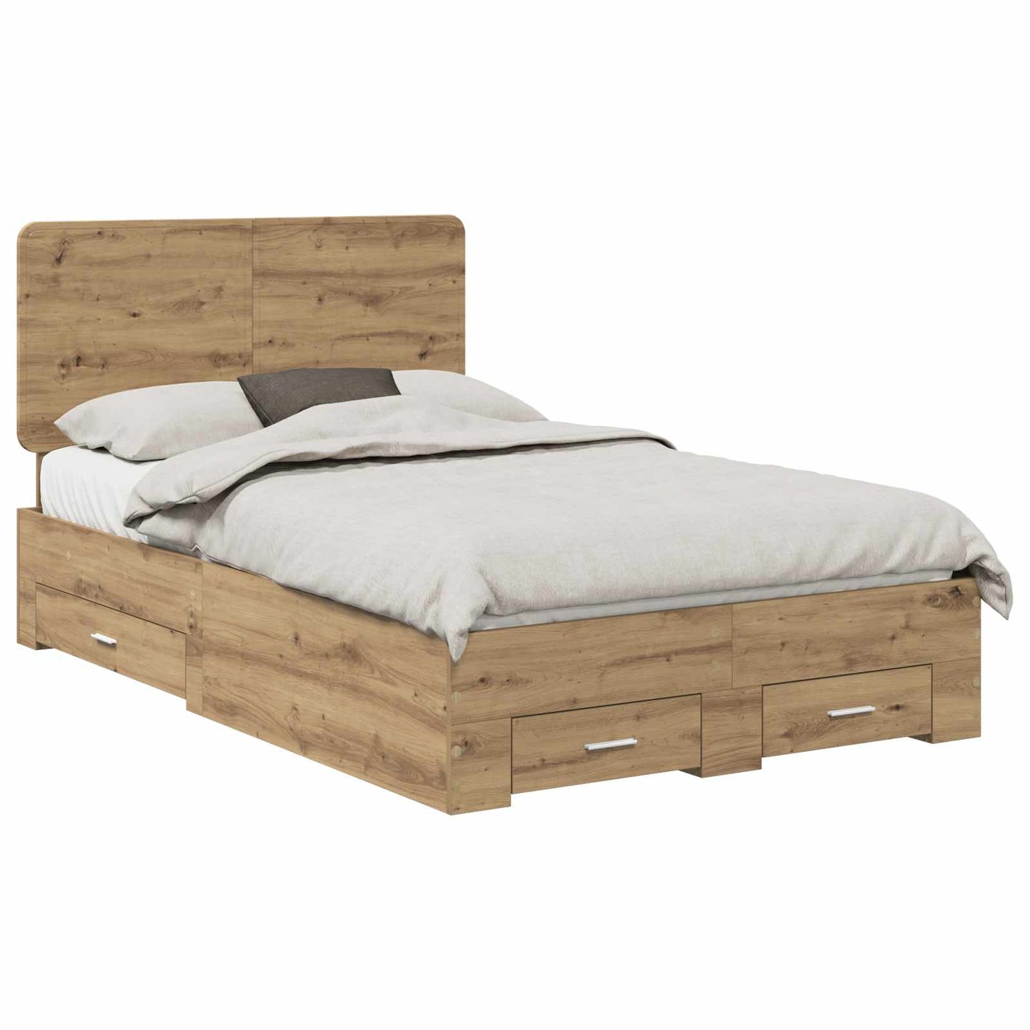 vidaXL Σκελετός Κρεβατιού Artisan Oak 120 x 190 cm Επεξεργασμένο ξύλο