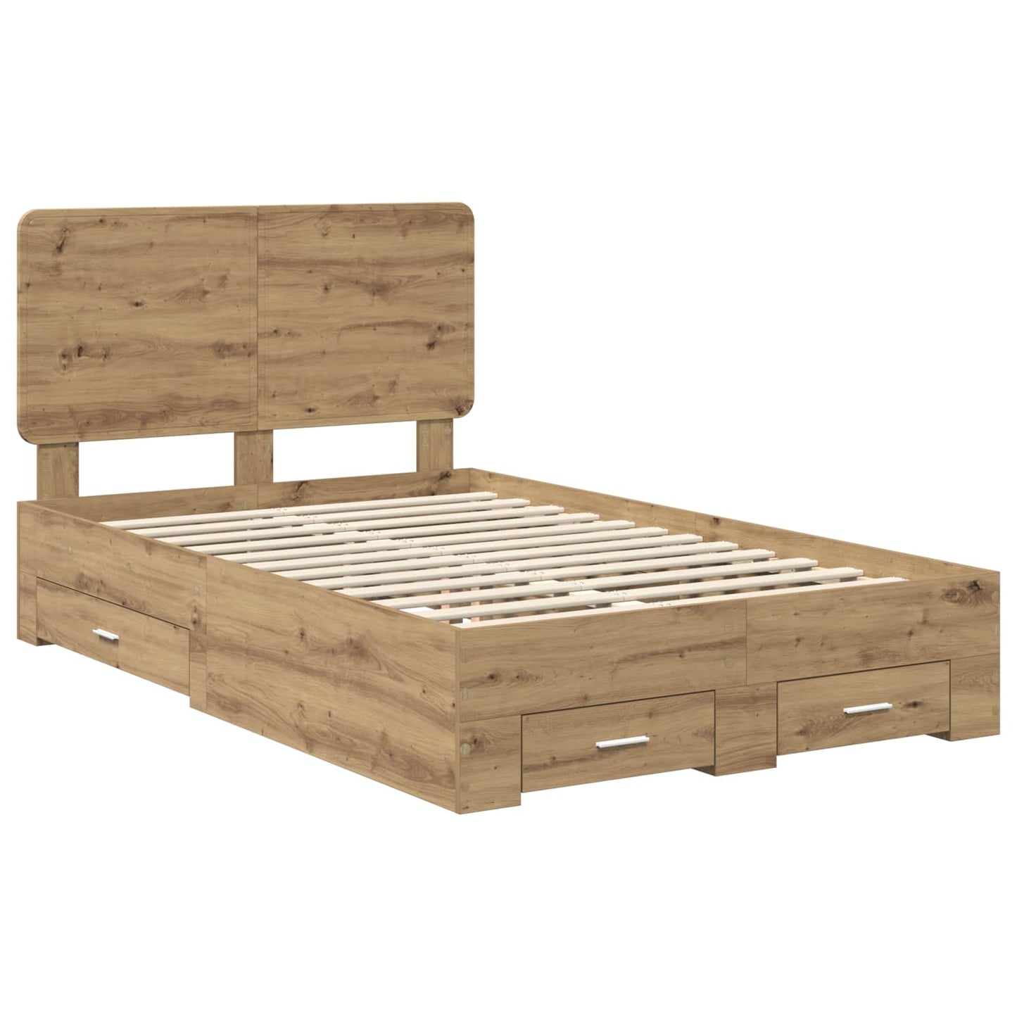 vidaXL Σκελετός Κρεβατιού Artisan Oak 120 x 190 cm Επεξεργασμένο ξύλο