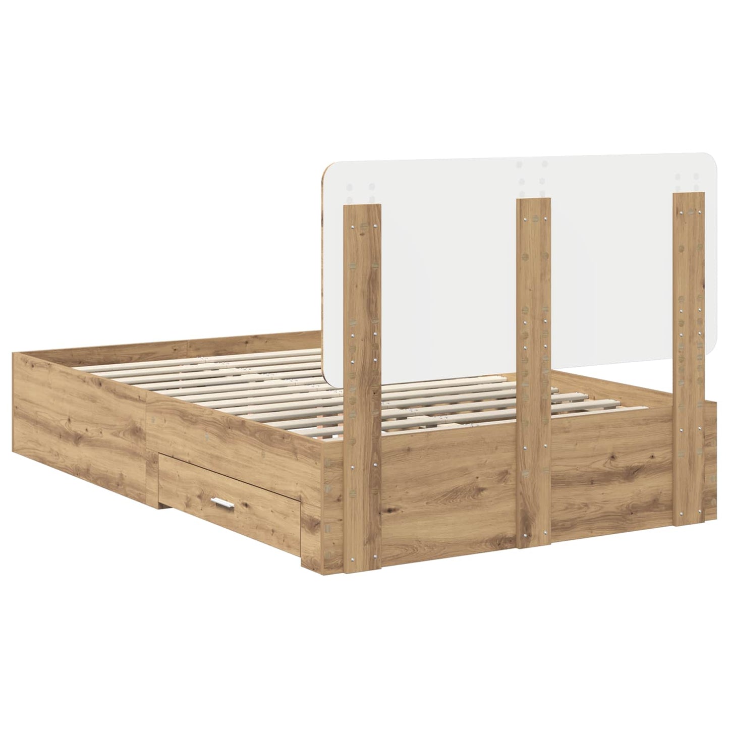 vidaXL Σκελετός Κρεβατιού Artisan Oak 120 x 190 cm Επεξεργασμένο ξύλο