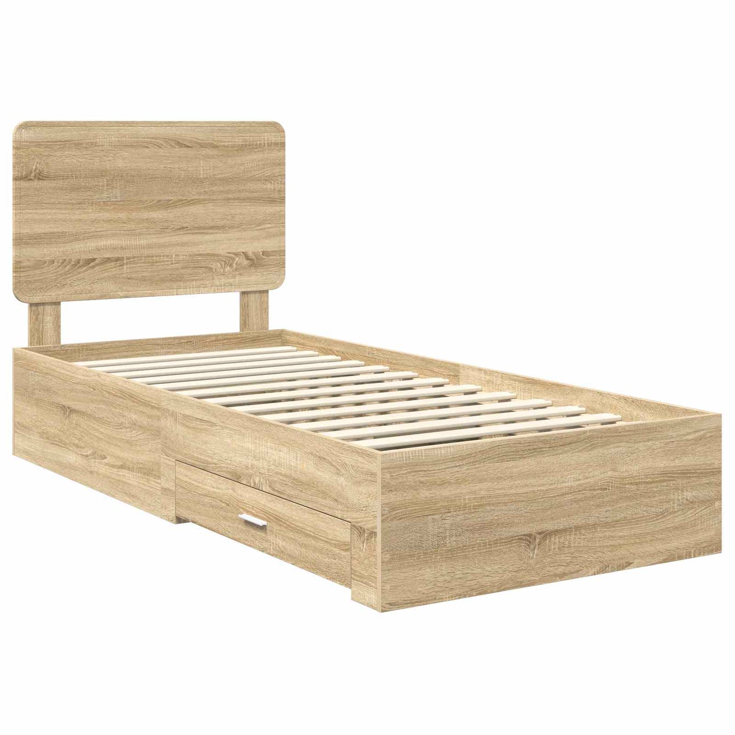 vidaXL Σκελετός Κρεβατιού Δρύς Sonoma 100 x 200 cm Επεξεργασμένο ξύλο