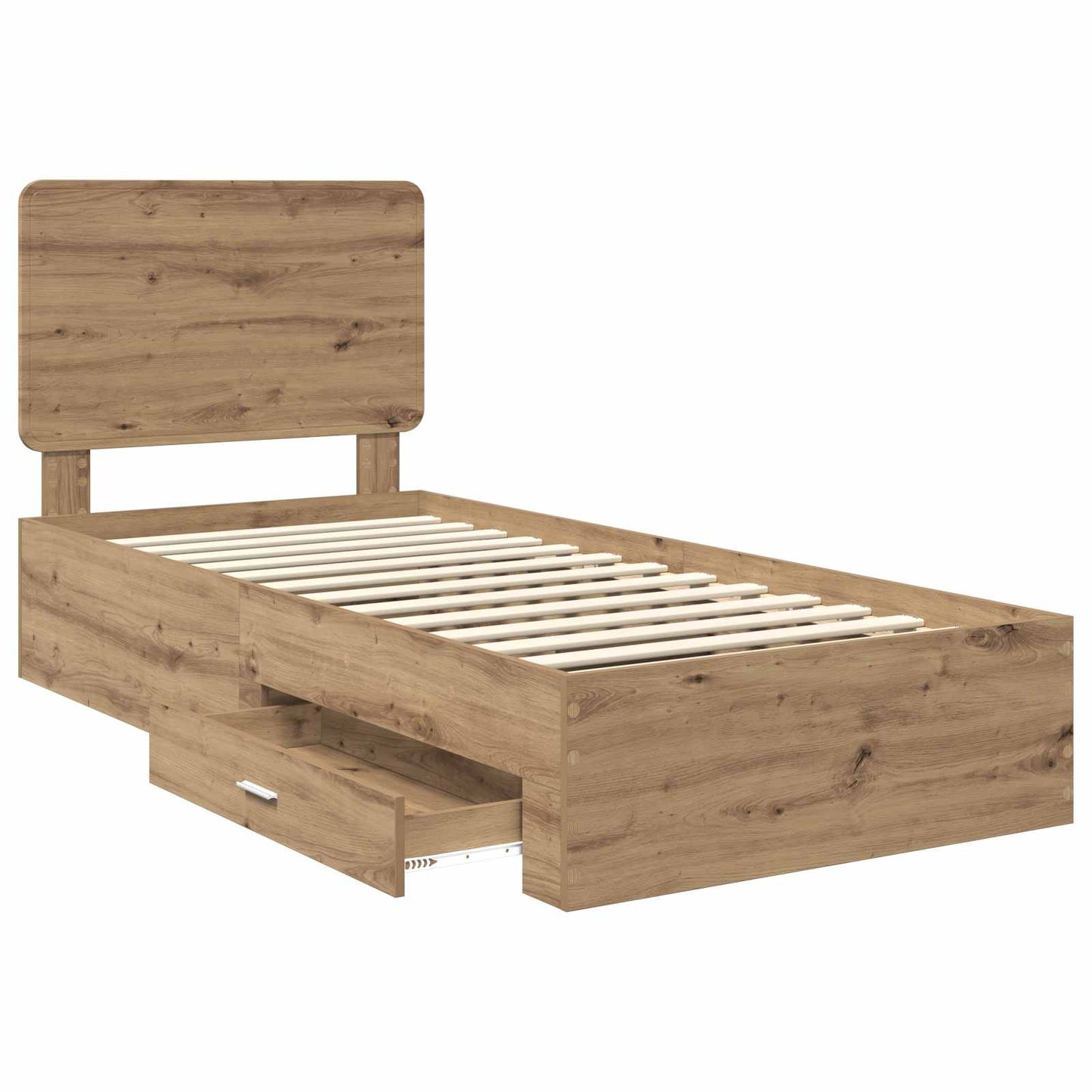 vidaXL Σκελετός Κρεβατιού Artisan Oak 90 x 200 cm Επεξεργασμένο ξύλο