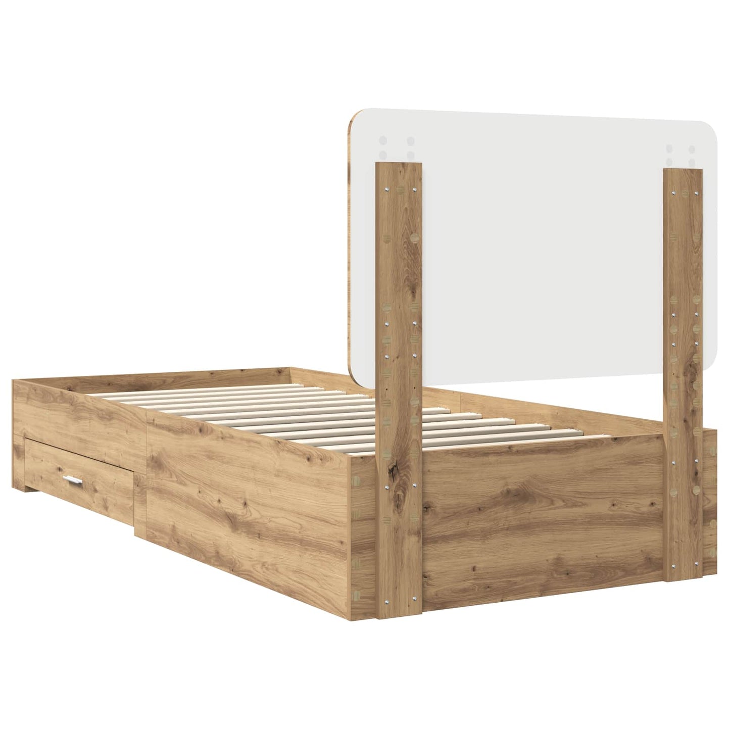 vidaXL Σκελετός Κρεβατιού Artisan Oak 90 x 200 cm Επεξεργασμένο ξύλο