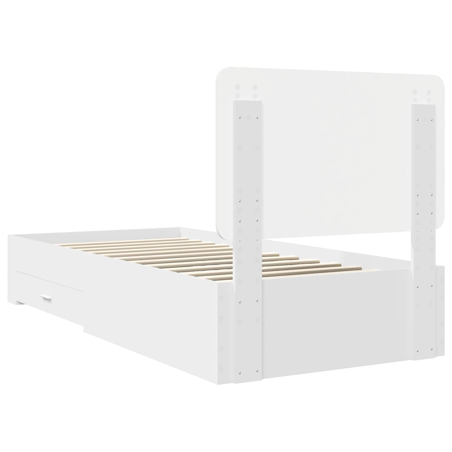 vidaXL Σκελετός Κρεβατιού Λευκό 90 x 190 cm Επεξεργασμένο ξύλο