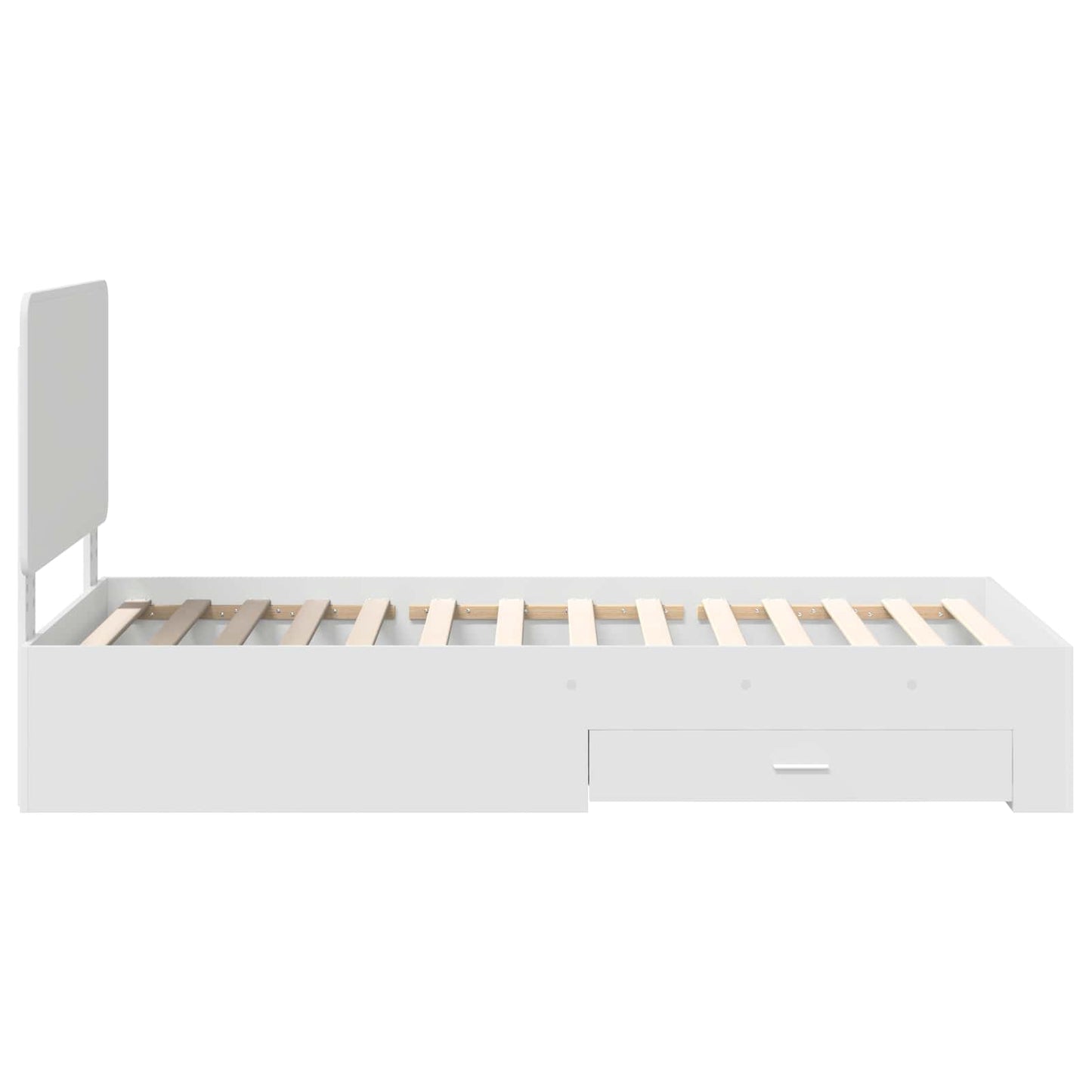 vidaXL Σκελετός Κρεβατιού Λευκό 90 x 190 cm Επεξεργασμένο ξύλο