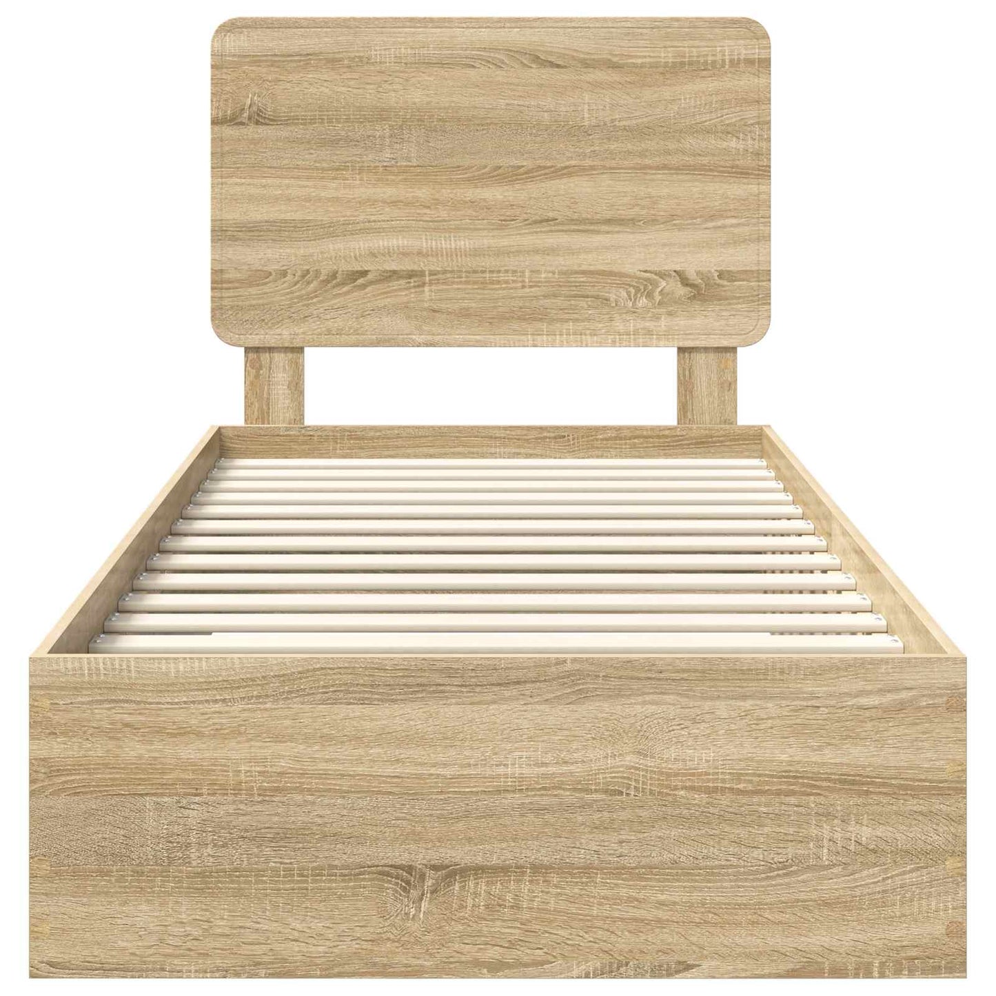 vidaXL Σκελετός Κρεβατιού Δρύς Sonoma 90 x 190 cm Επεξεργασμένο ξύλο
