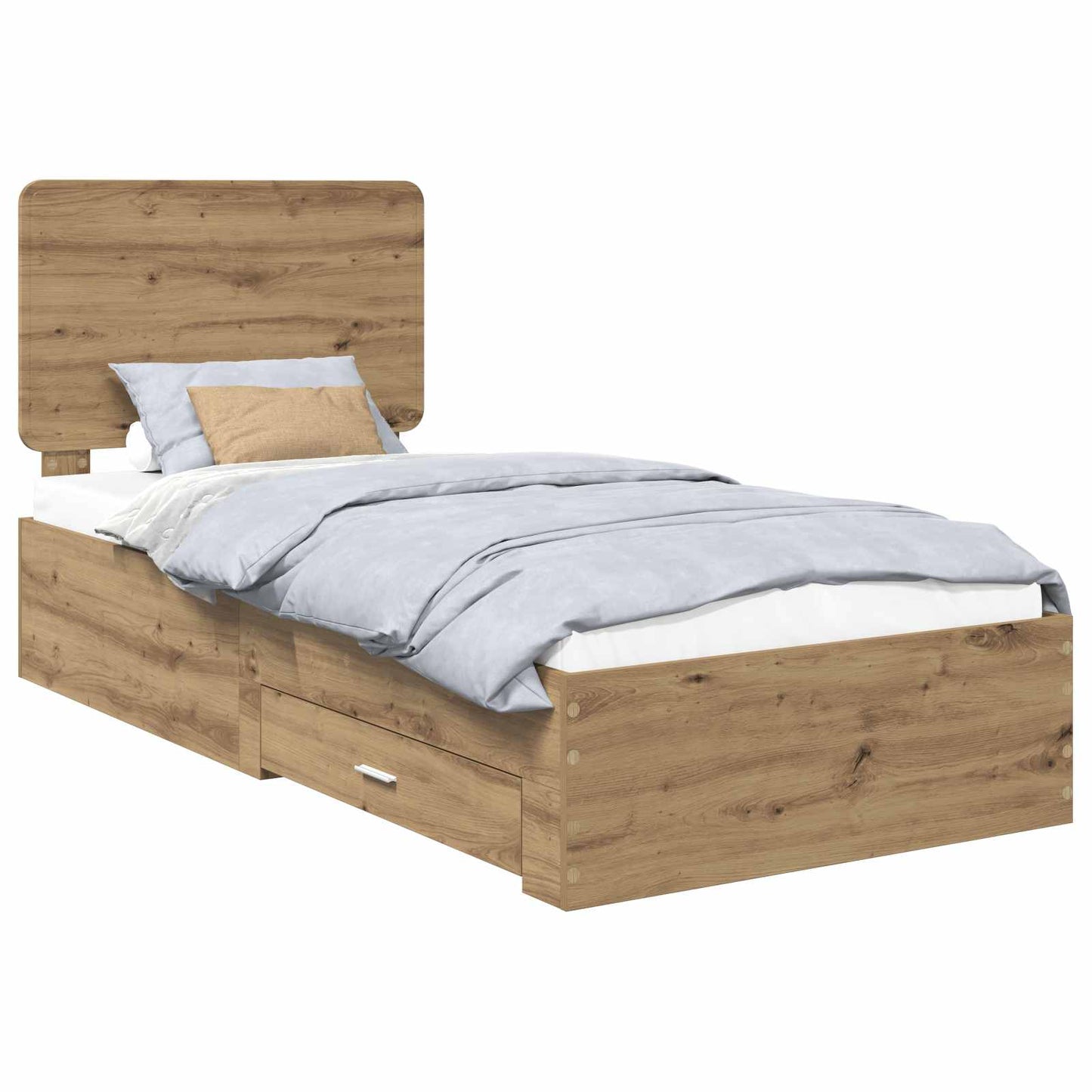 vidaXL Σκελετός Κρεβατιού Artisan Oak 90 x 190 cm Επεξεργασμένο ξύλο