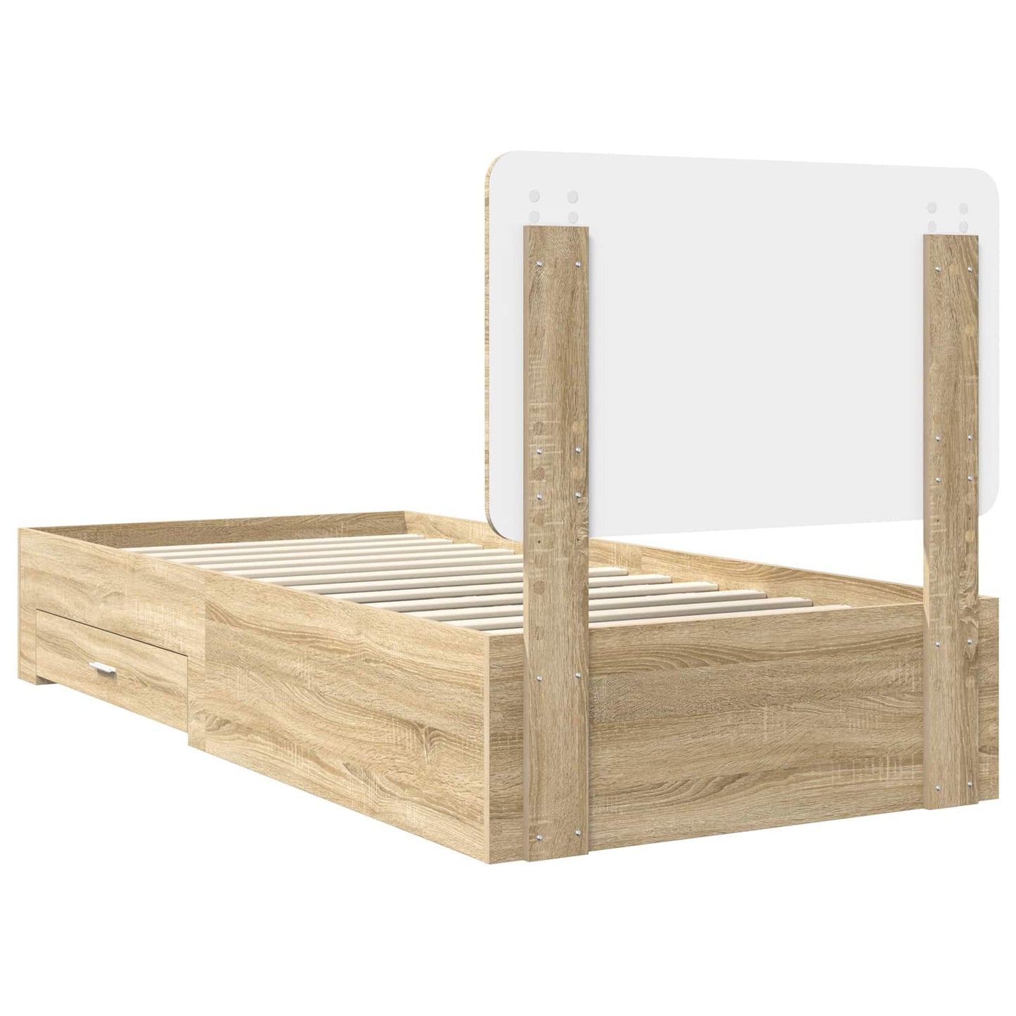 vidaXL Σκελετός Κρεβατιού Δρύς Sonoma 75 x 190 cm Επεξεργασμένο ξύλο