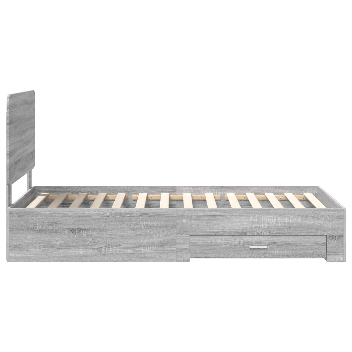 vidaXL Σκελετός Κρεβατιού Γκρίζο Σονομα 75 x 190 cm Επεξεργασμένο ξύλο