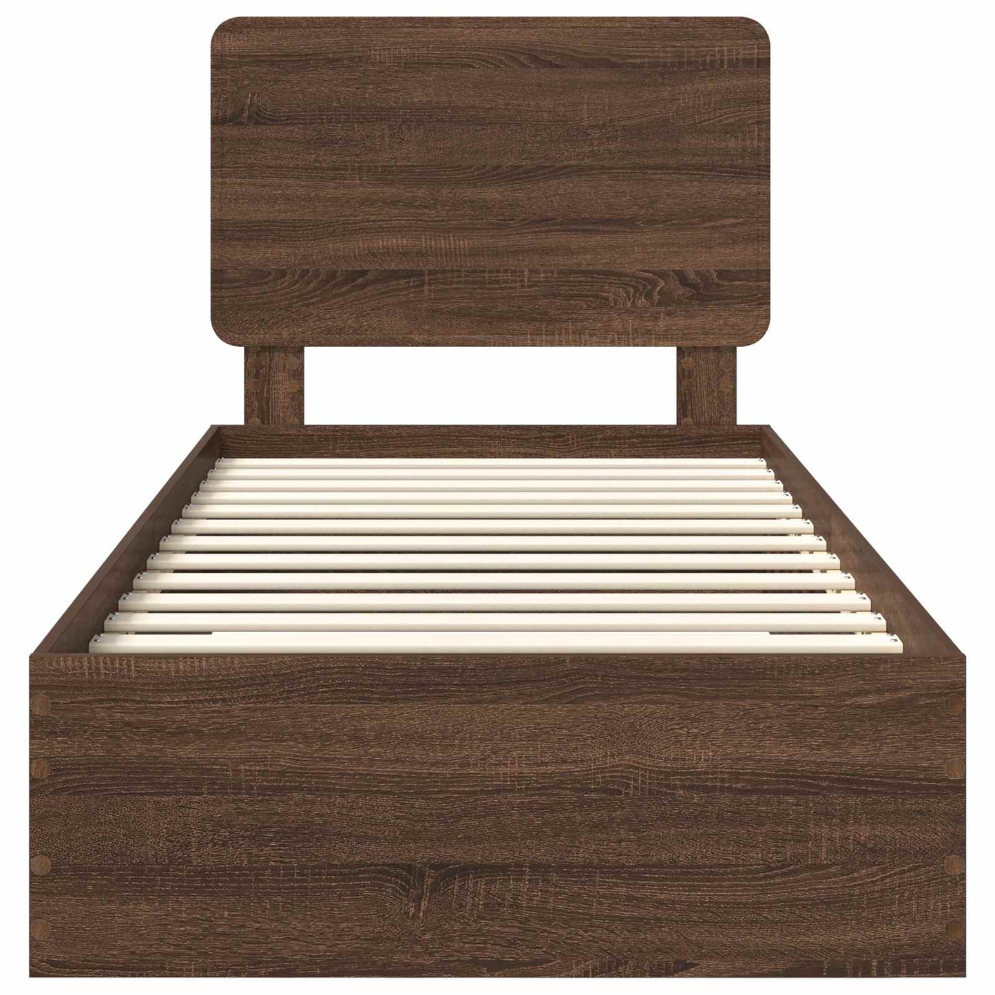 vidaXL Σκελετός Κρεβατιού Καφέ δρυς 75 x 190 cm Επεξεργασμένο ξύλο